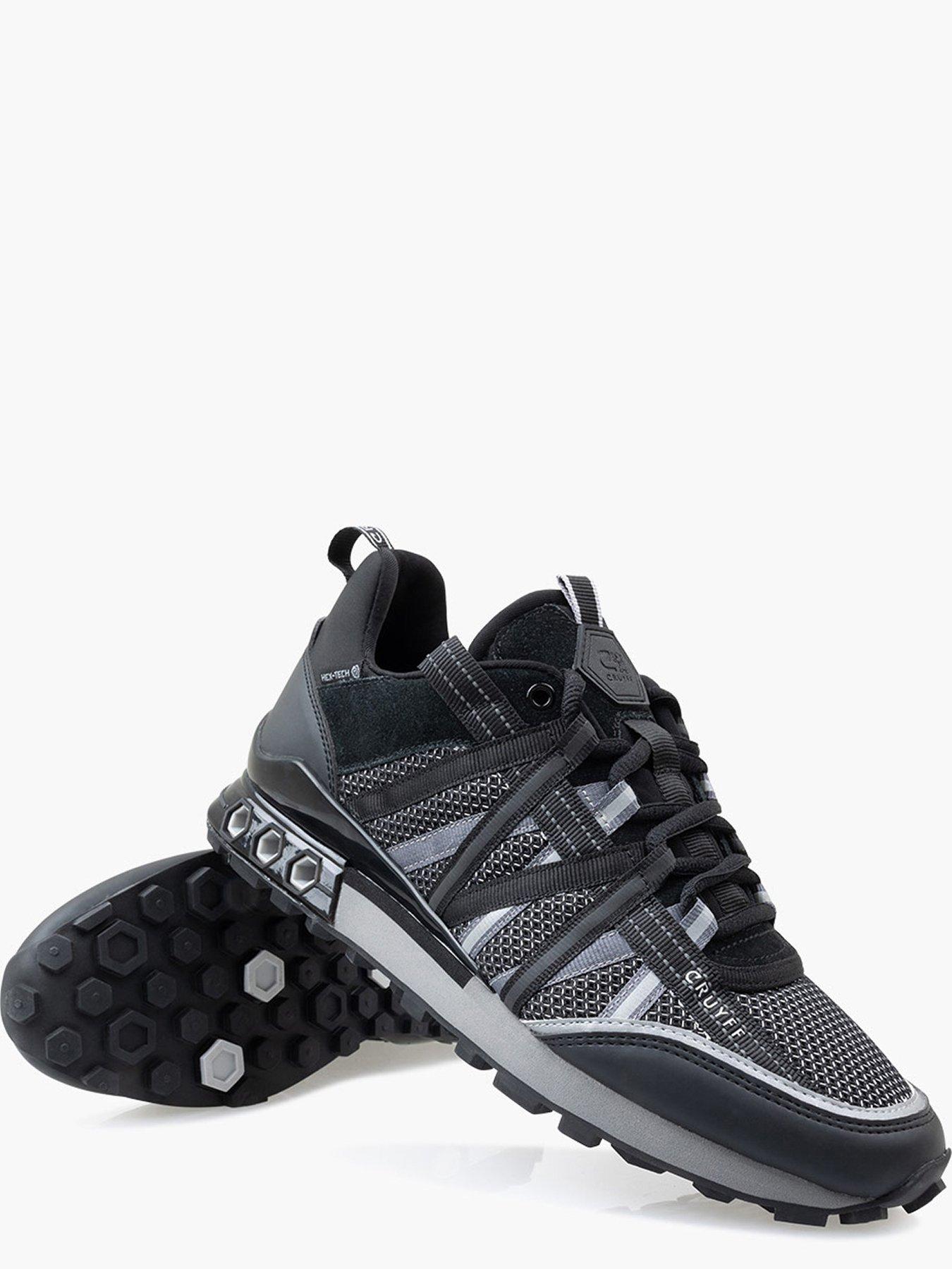 Image 4 of 7 of CRUYFF Fearia Hex- Tech Trainers- Black/Grey