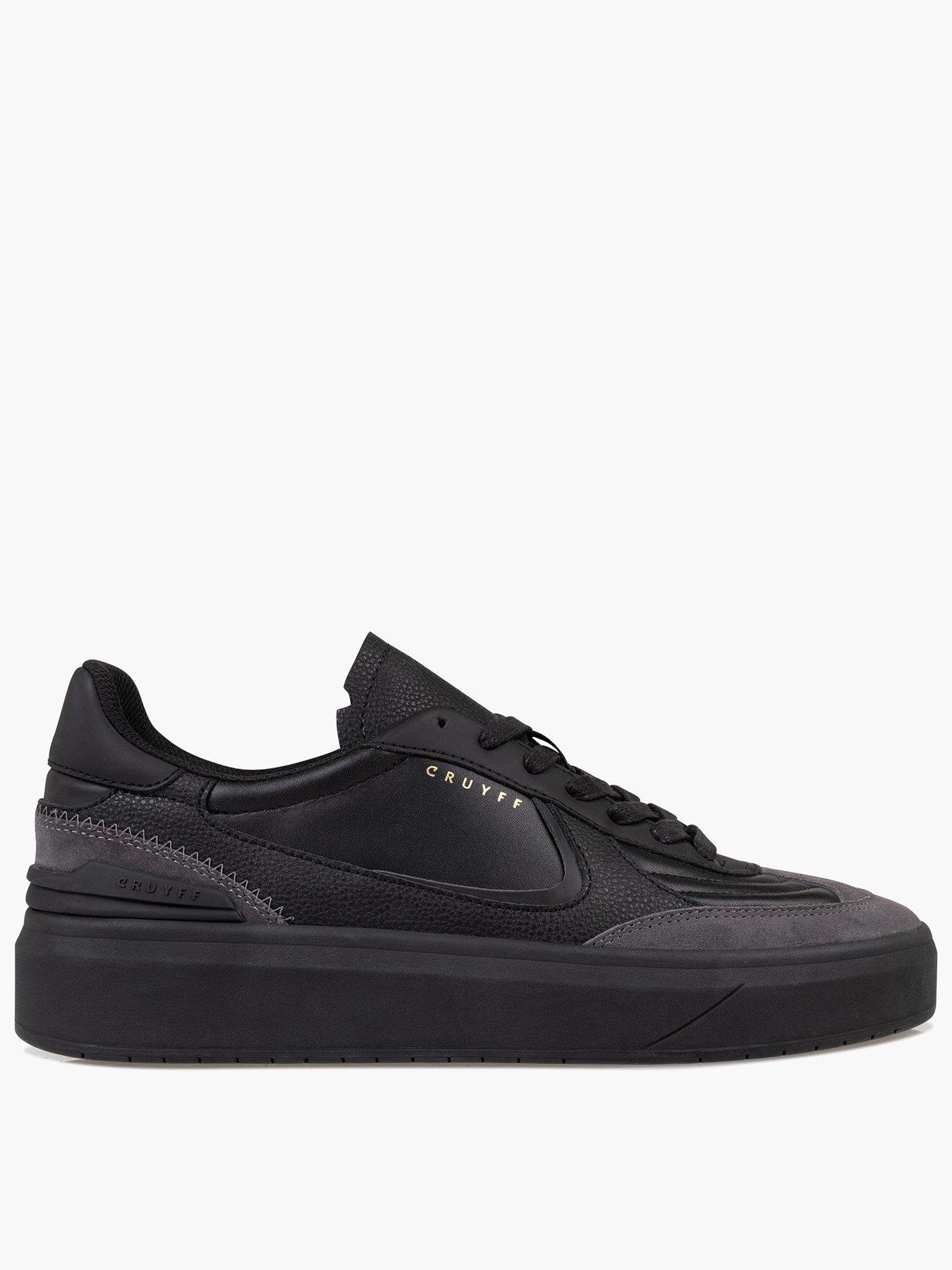 undefined Aztec Soft Leather And Suede Trainers- Black