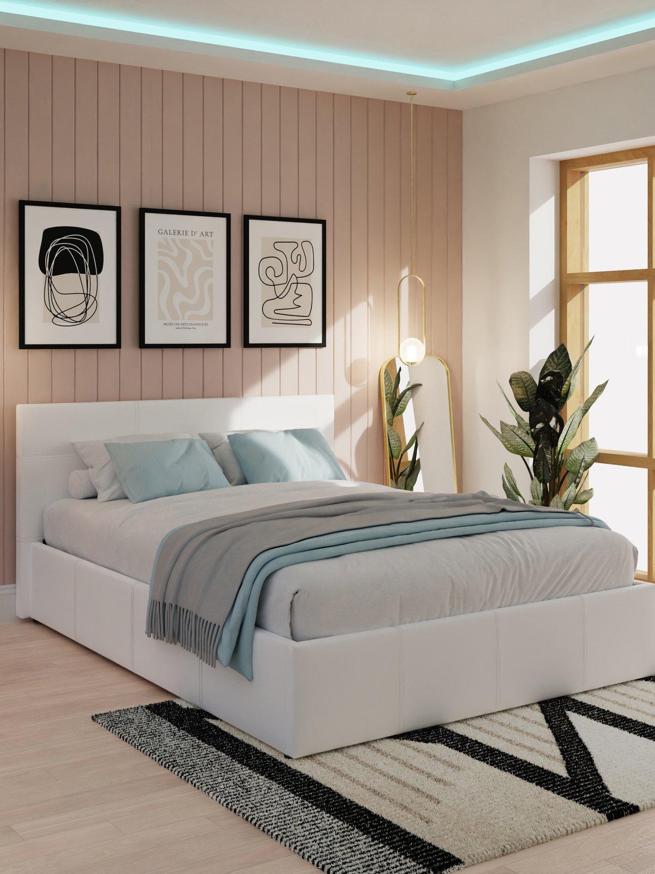 GFW Odessa End Lift Storage Ottoman Bed with Sleepycastle Mattress Options (Buy  &  SAVE!)