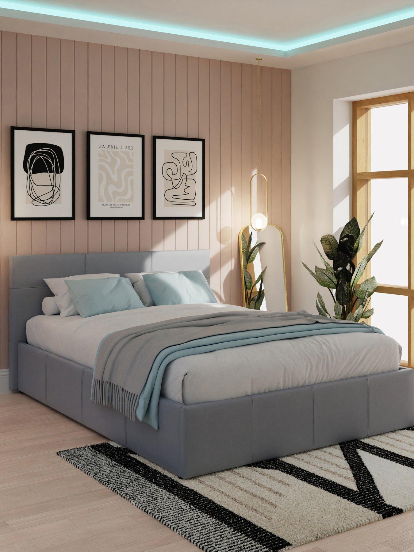 GFW Odessa End Lift Storage Ottoman Bed with Sleepycastle Mattress Options (Buy  &  SAVE!)