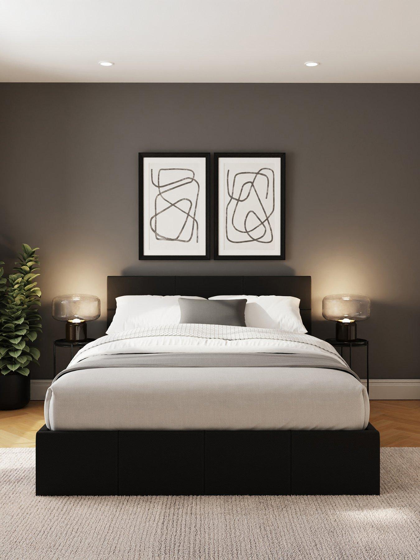 GFW Odessa Faux Leather End Lift Storage Ottoman Bed with Sleepycastle Mattress Options (Buy  &  SAVE!)