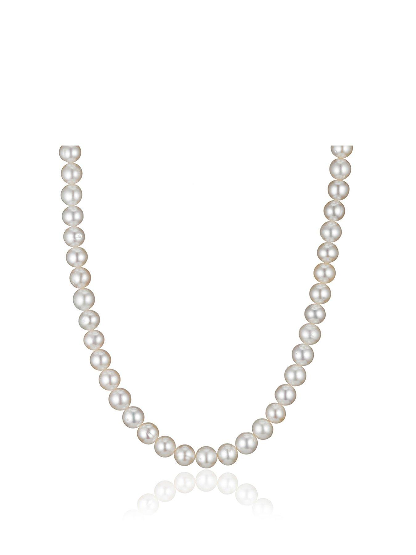 Beaverbrooks Silver Freshwater Cultured Pearl Necklace