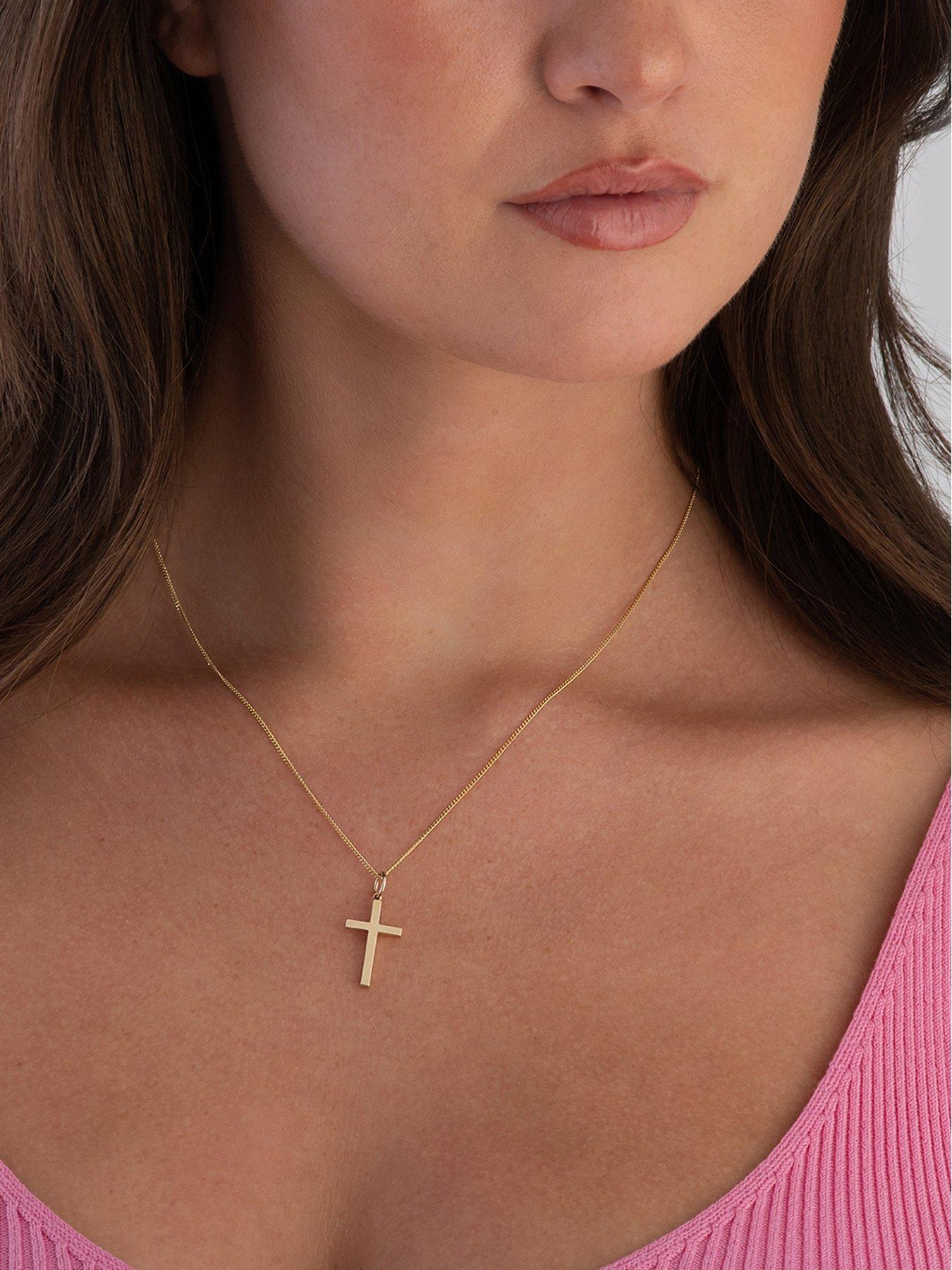 Image 2 of 4 of Beaverbrooks 9ct Yellow Gold Cross Pendant