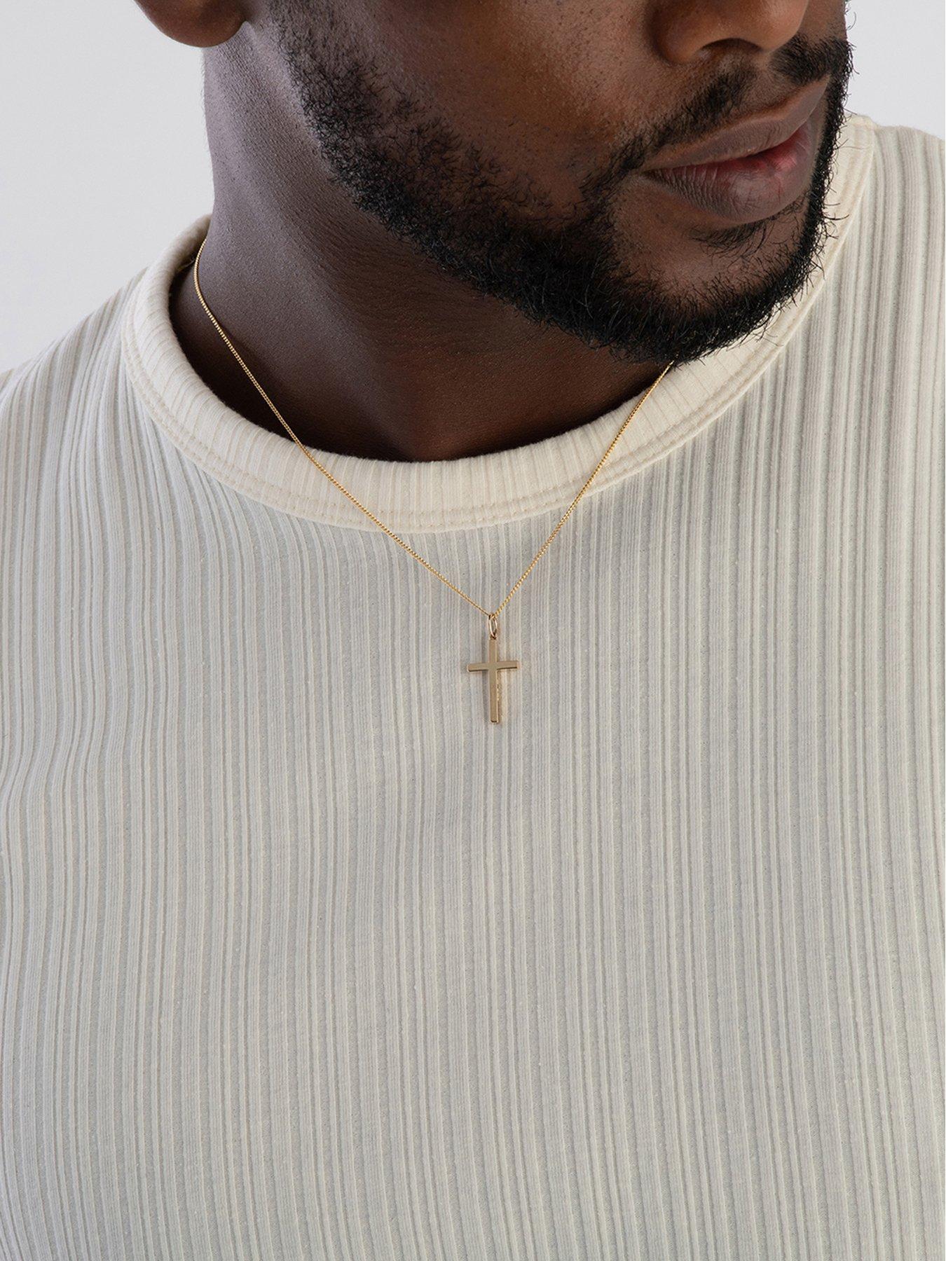 Image 4 of 4 of Beaverbrooks 9ct Yellow Gold Cross Pendant