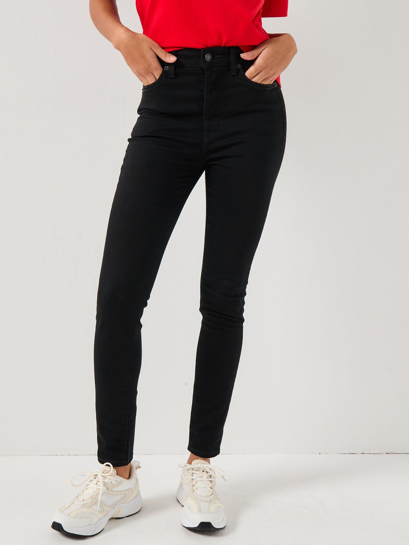 Calvin Klein Jeans High Rise Skinny Jeans Ck Classic, Black, Size 28, Inside Leg 32, Women