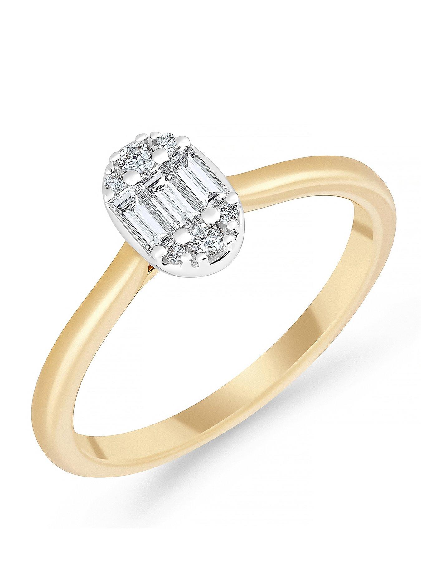 Beaverbrooks 18ct Yellow Gold Diamond Cluster Ring