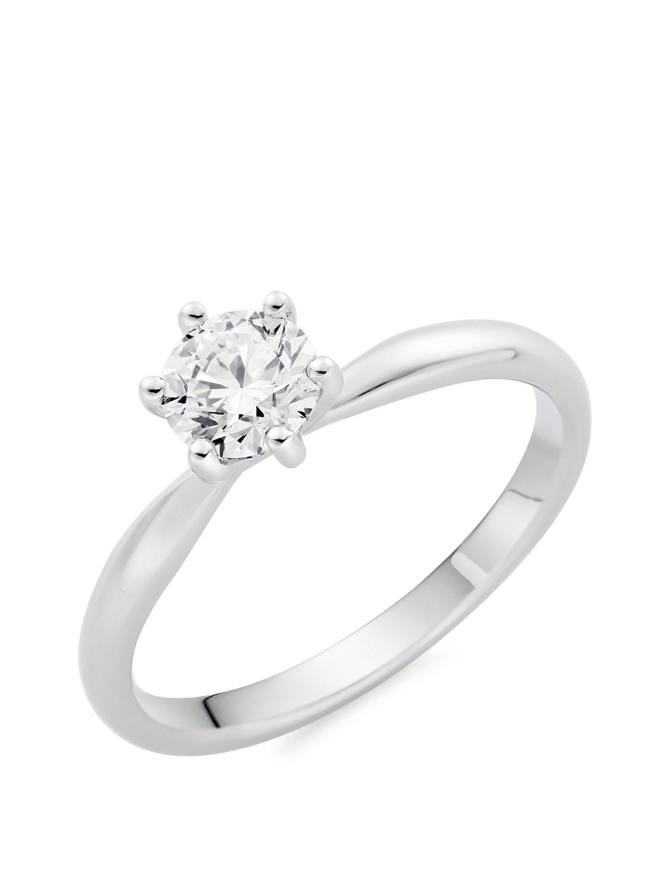 undefined Platinum Diamond Solitaire Engagement Ring