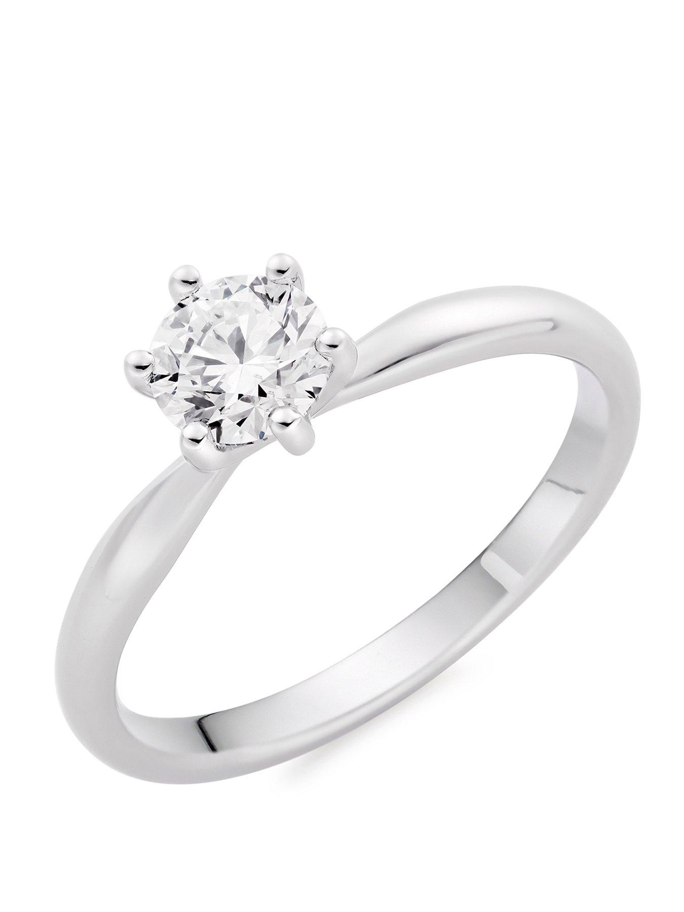 Image 1 of 5 of Beaverbrooks Platinum Diamond Solitaire Engagement Ring