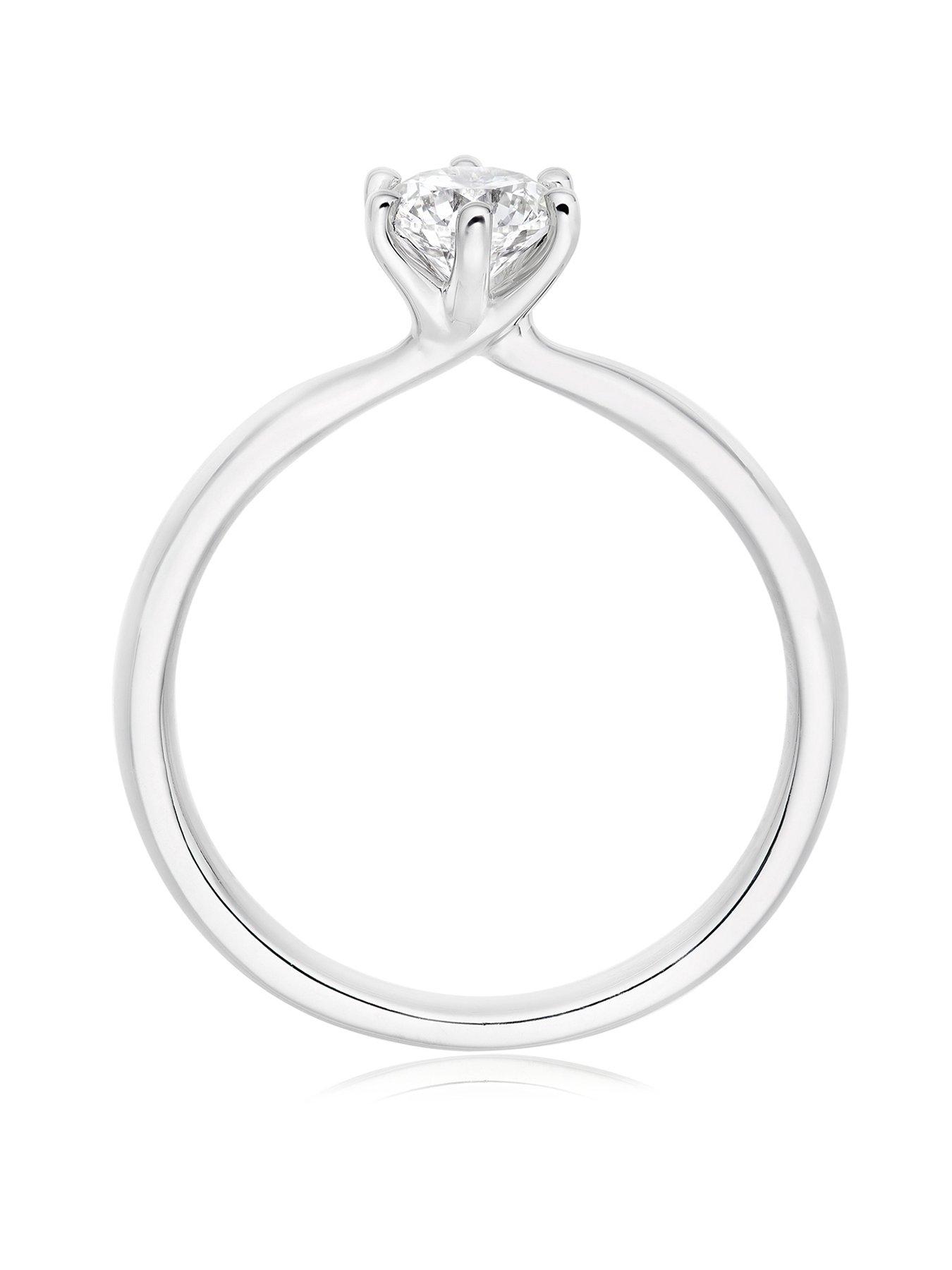 Image 2 of 5 of Beaverbrooks Platinum Diamond Solitaire Engagement Ring
