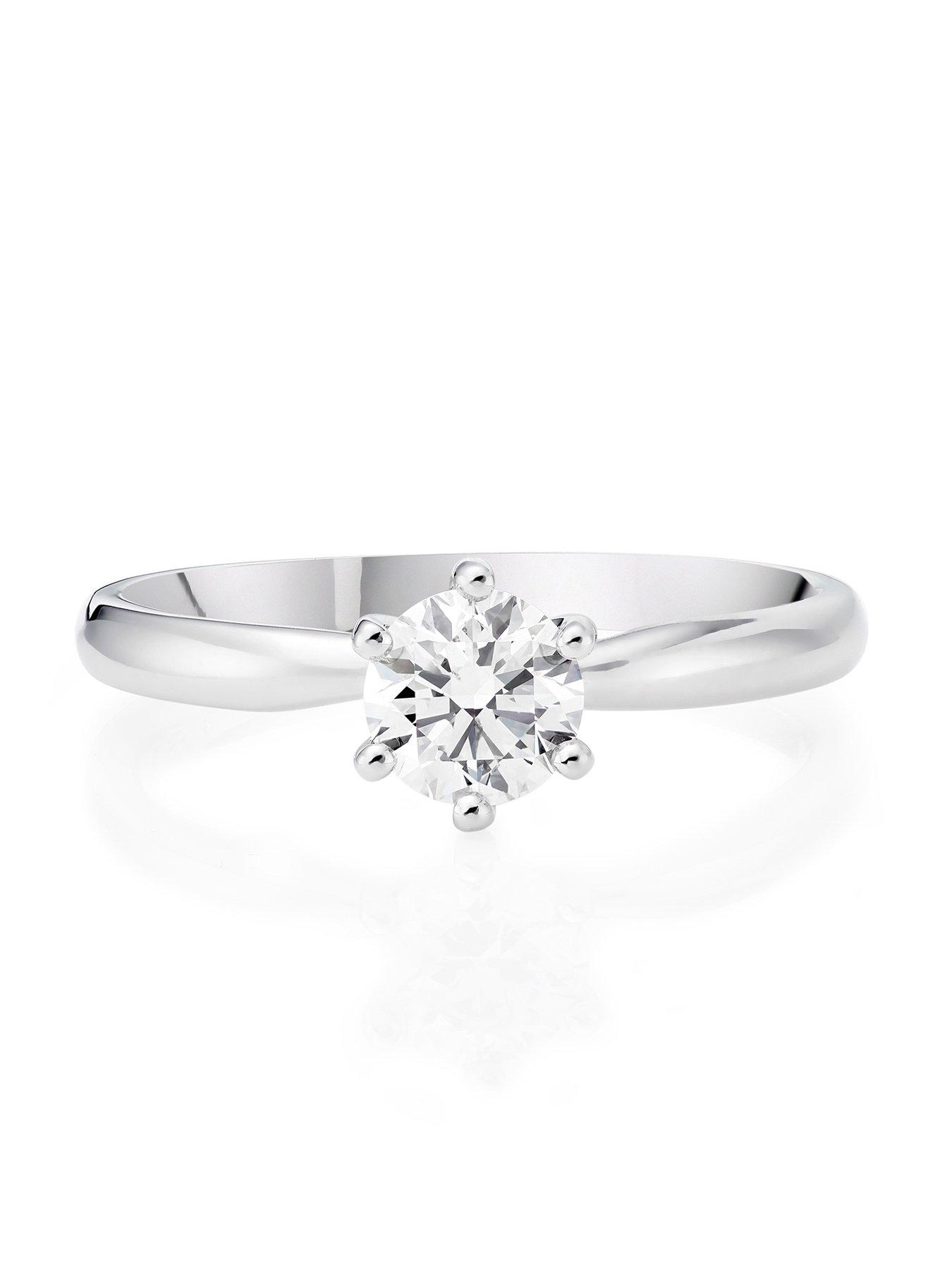 Image 3 of 5 of Beaverbrooks Platinum Diamond Solitaire Engagement Ring