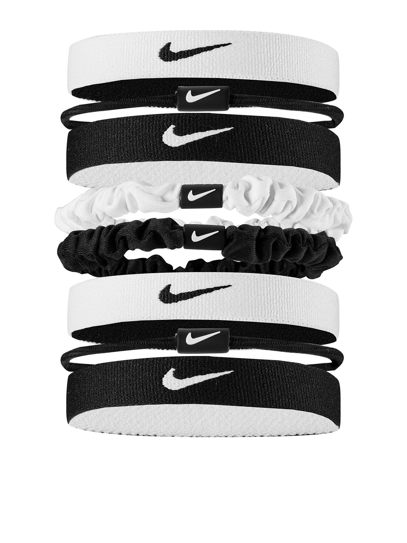 Nike Unisex Training Flex Classic Mixed Hair Ties 8 Pack- White/black