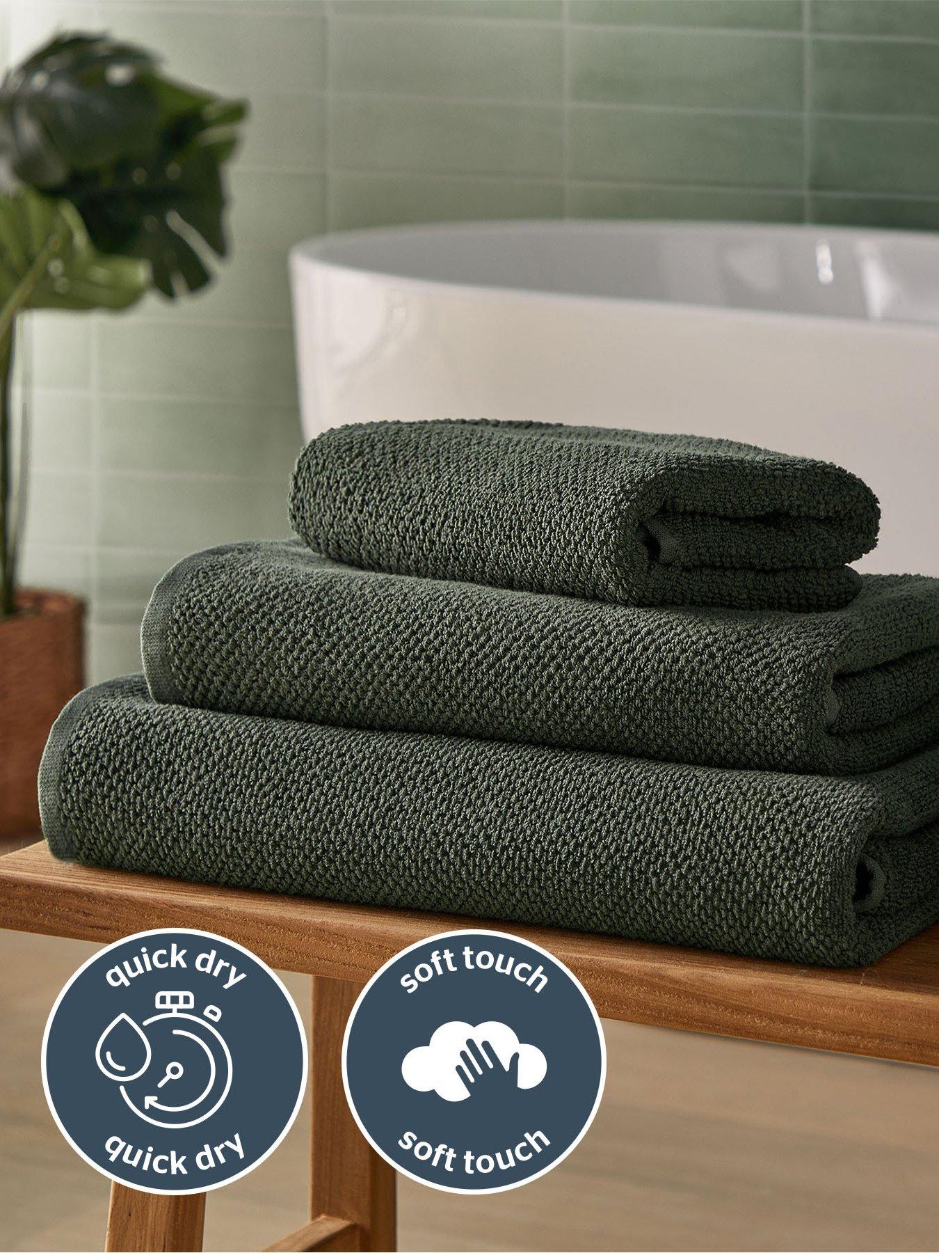 Image 5 of 7 of Silentnight Popcorn Waffle Bath Towel - 2 Pack
