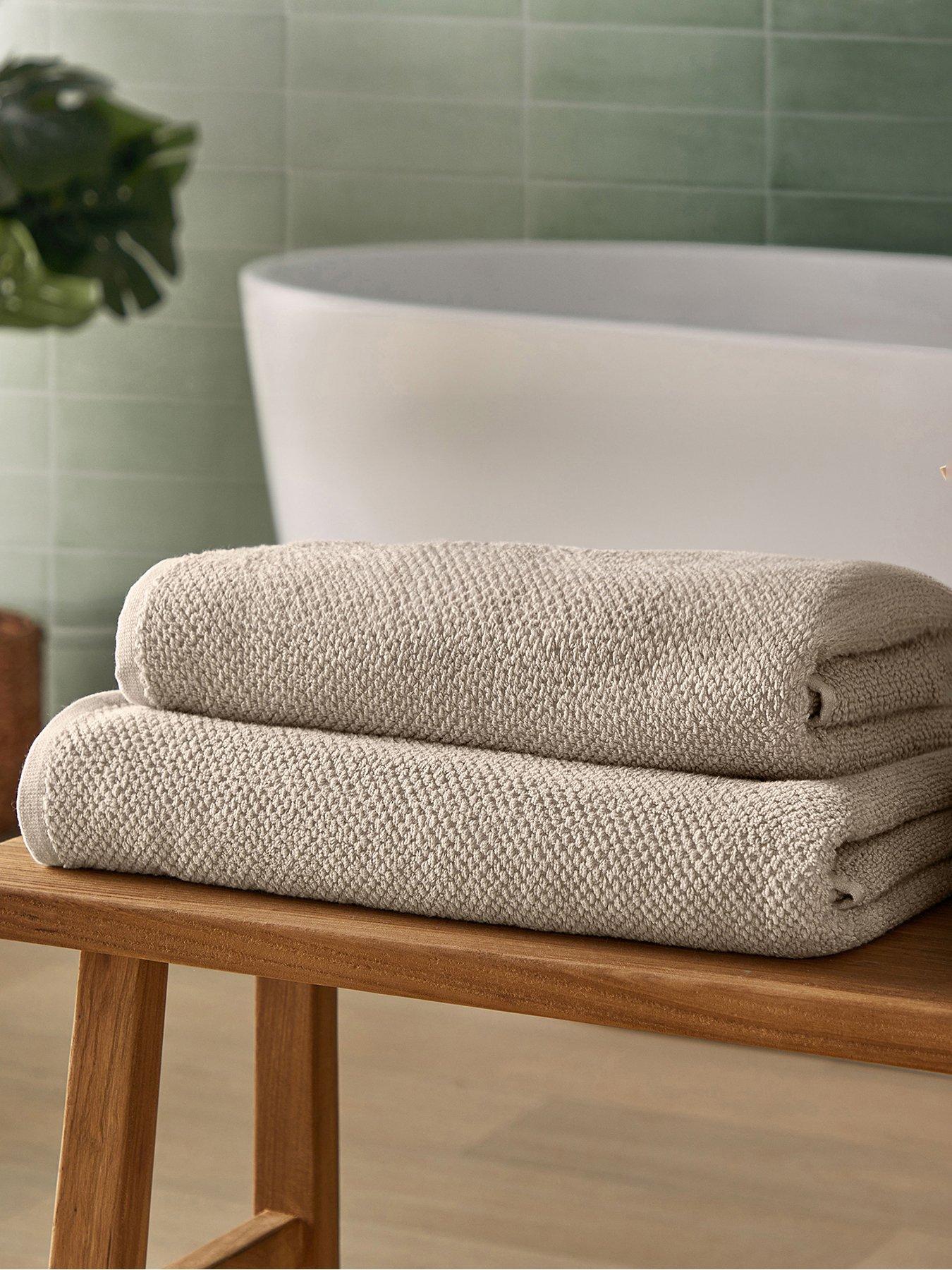 Image 1 of 7 of Silentnight Popcorn Waffle Bath Sheet - 2 Pack