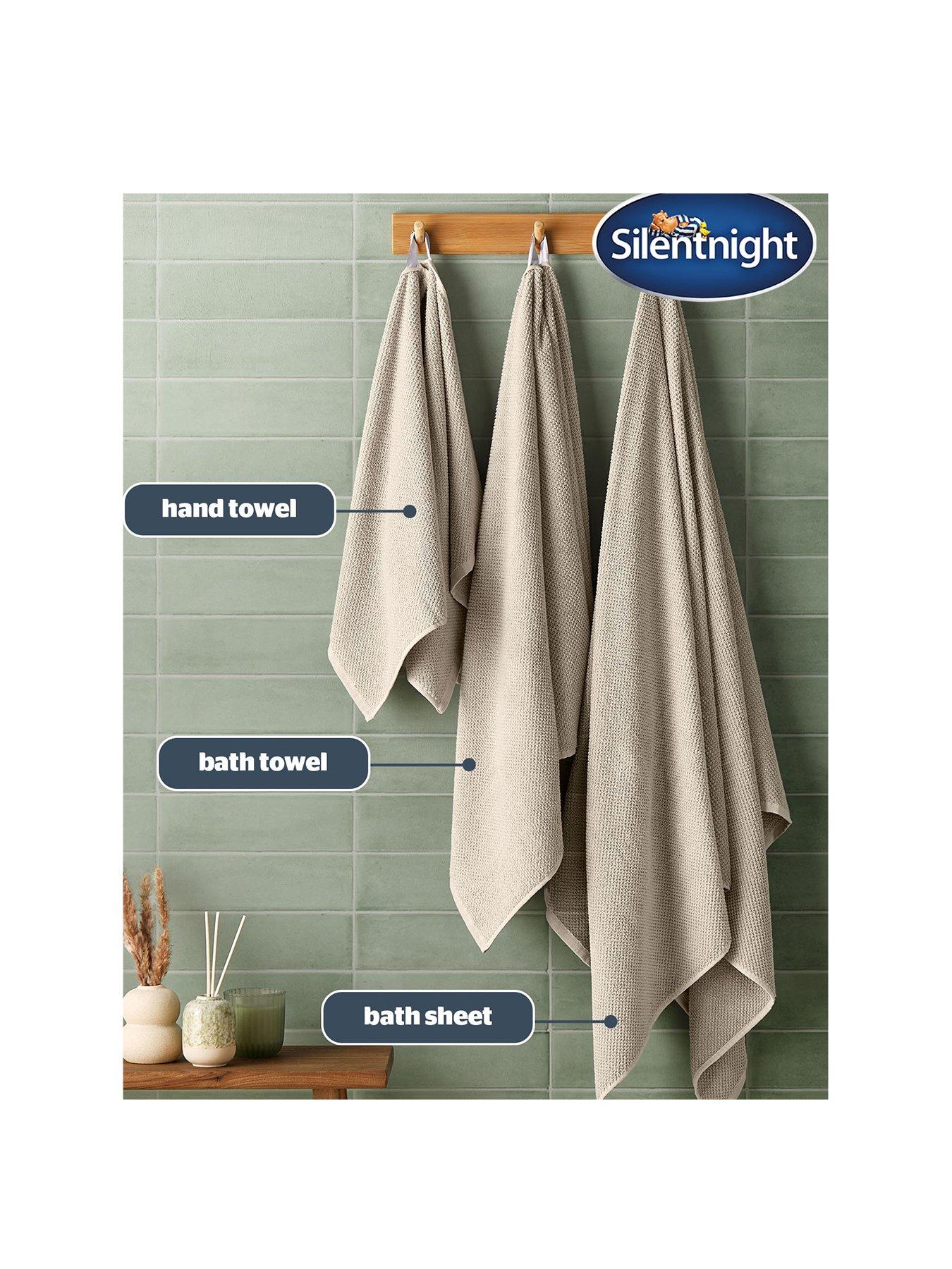 Image 2 of 7 of Silentnight Popcorn Waffle Bath Sheet - 2 Pack