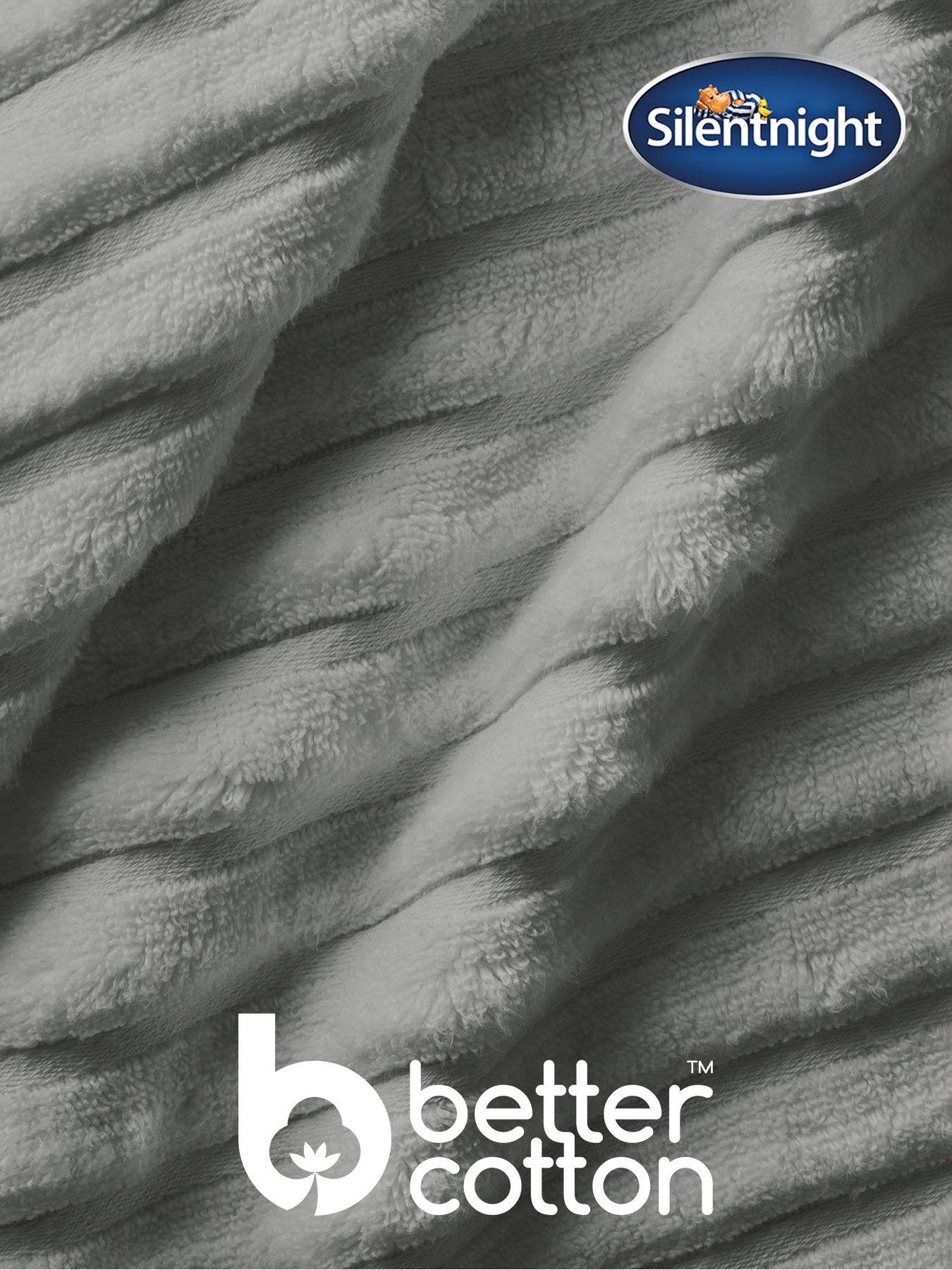 Image 3 of 7 of Silentnight Ribbed Cotton Hand Towel - 2 Pack