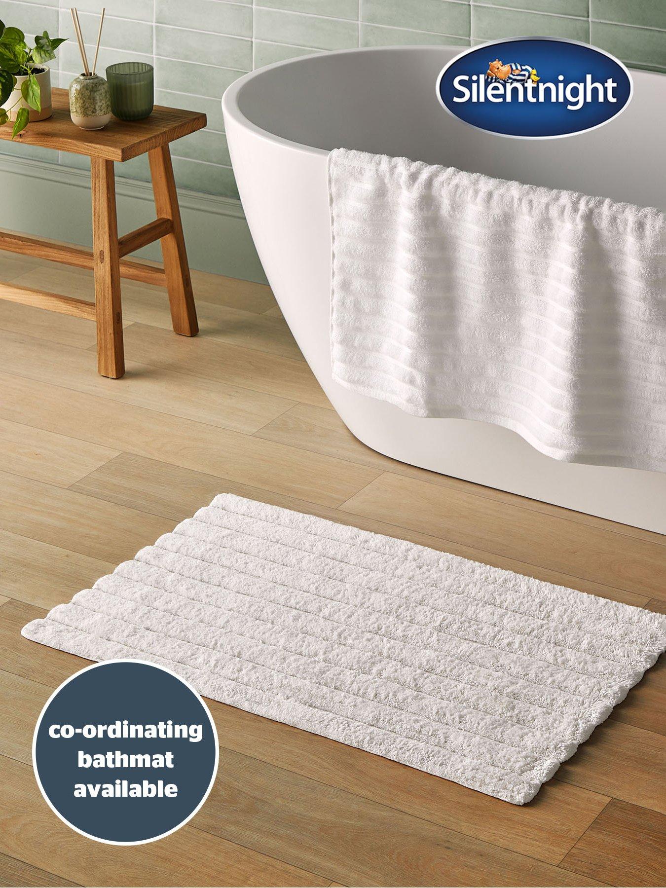 Image 4 of 7 of Silentnight Ribbed Cotton Bath Towel - 2 Pack
