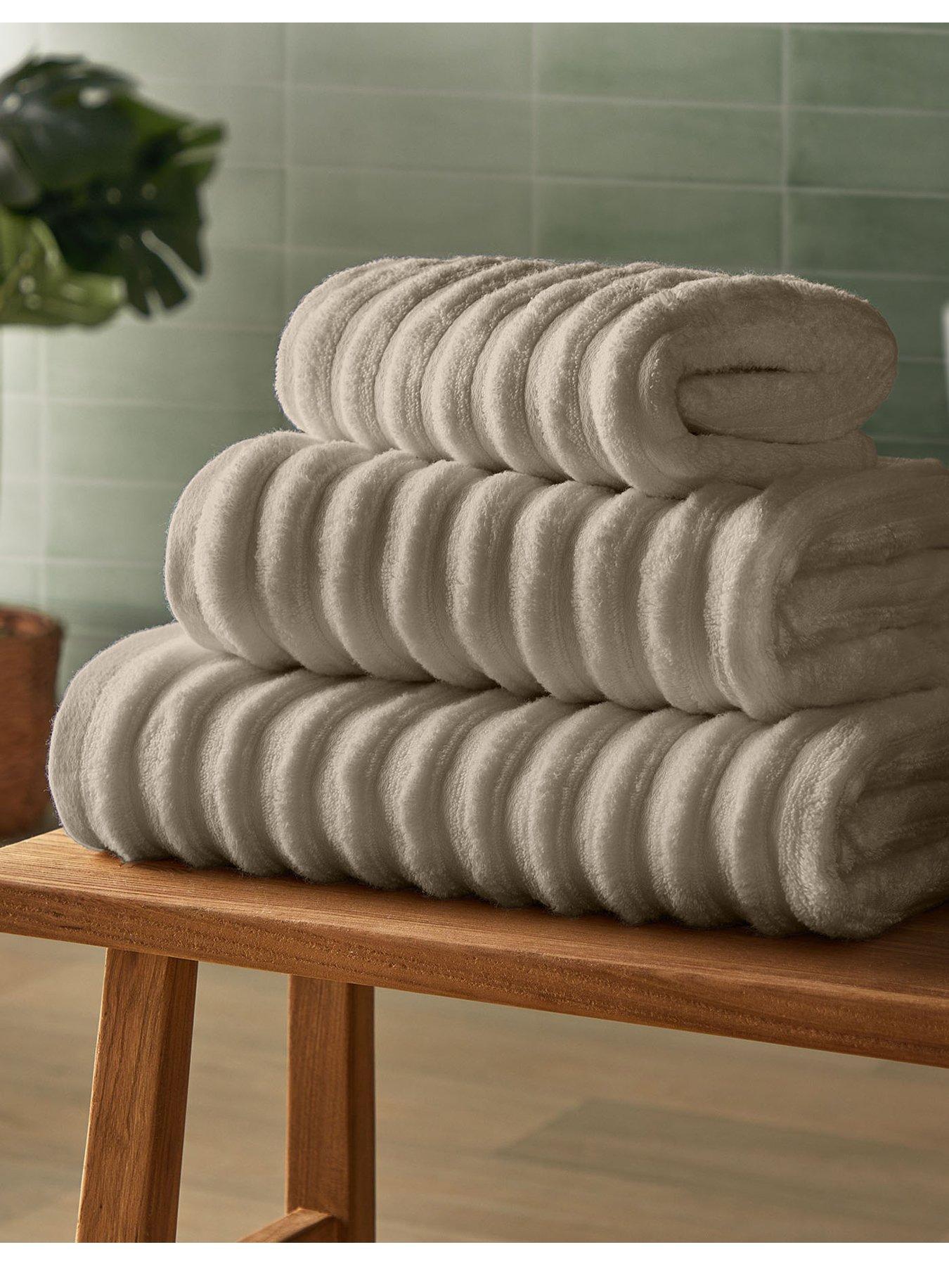 Silentnight Ribbed Cotton Towels - 6 Piece Bale