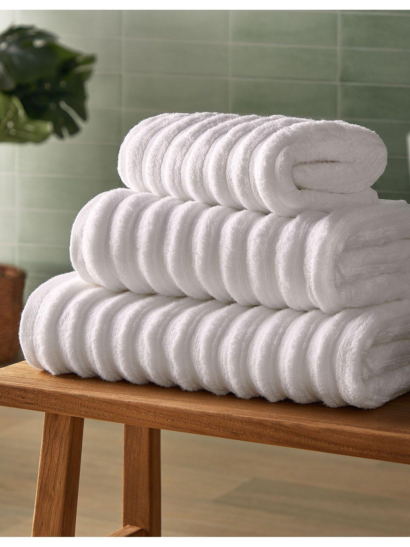 Silentnight Ribbed Cotton Towels - 6 Piece Bale