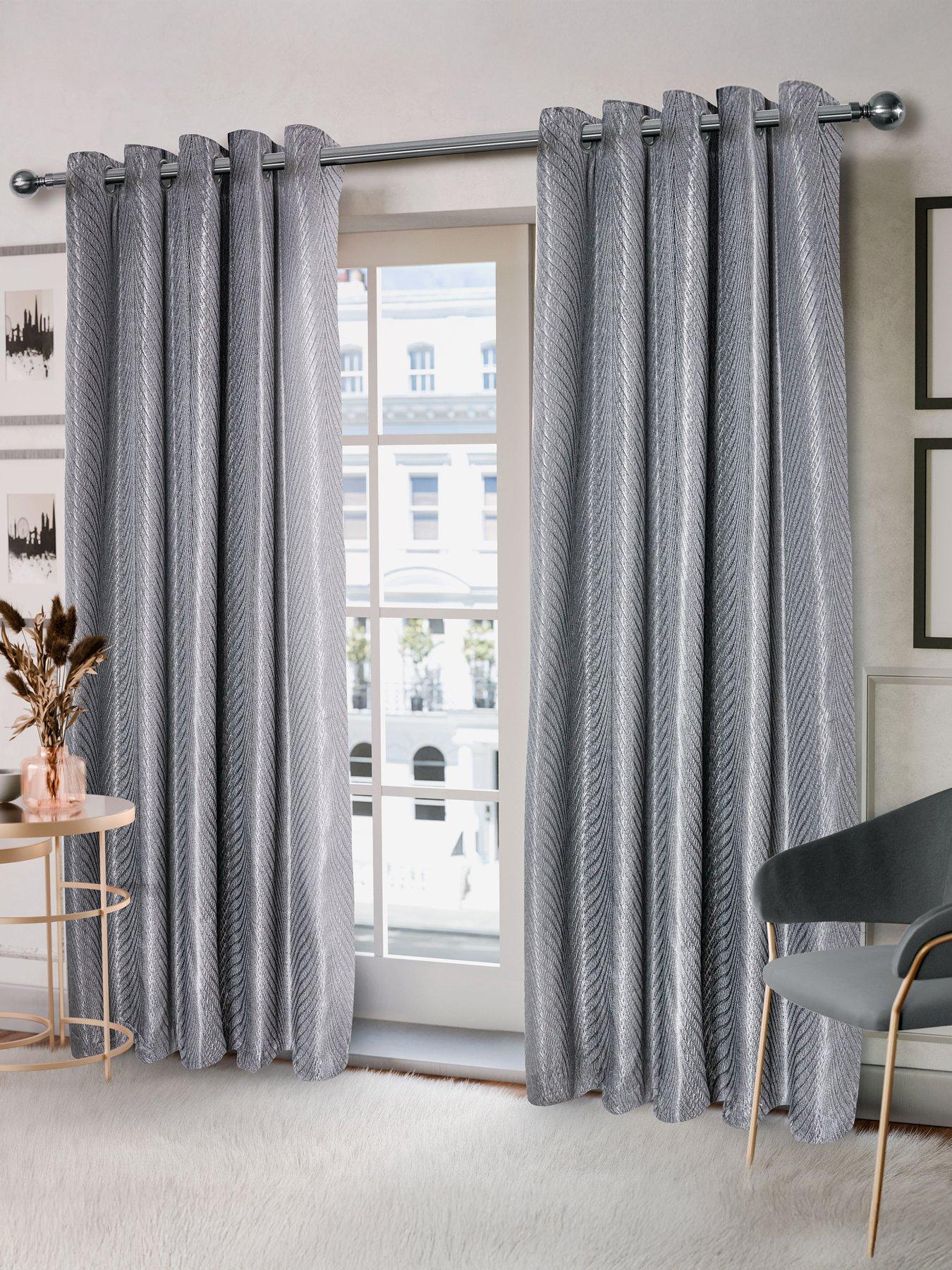 Very Home Wave Lined Eyelet Curtains