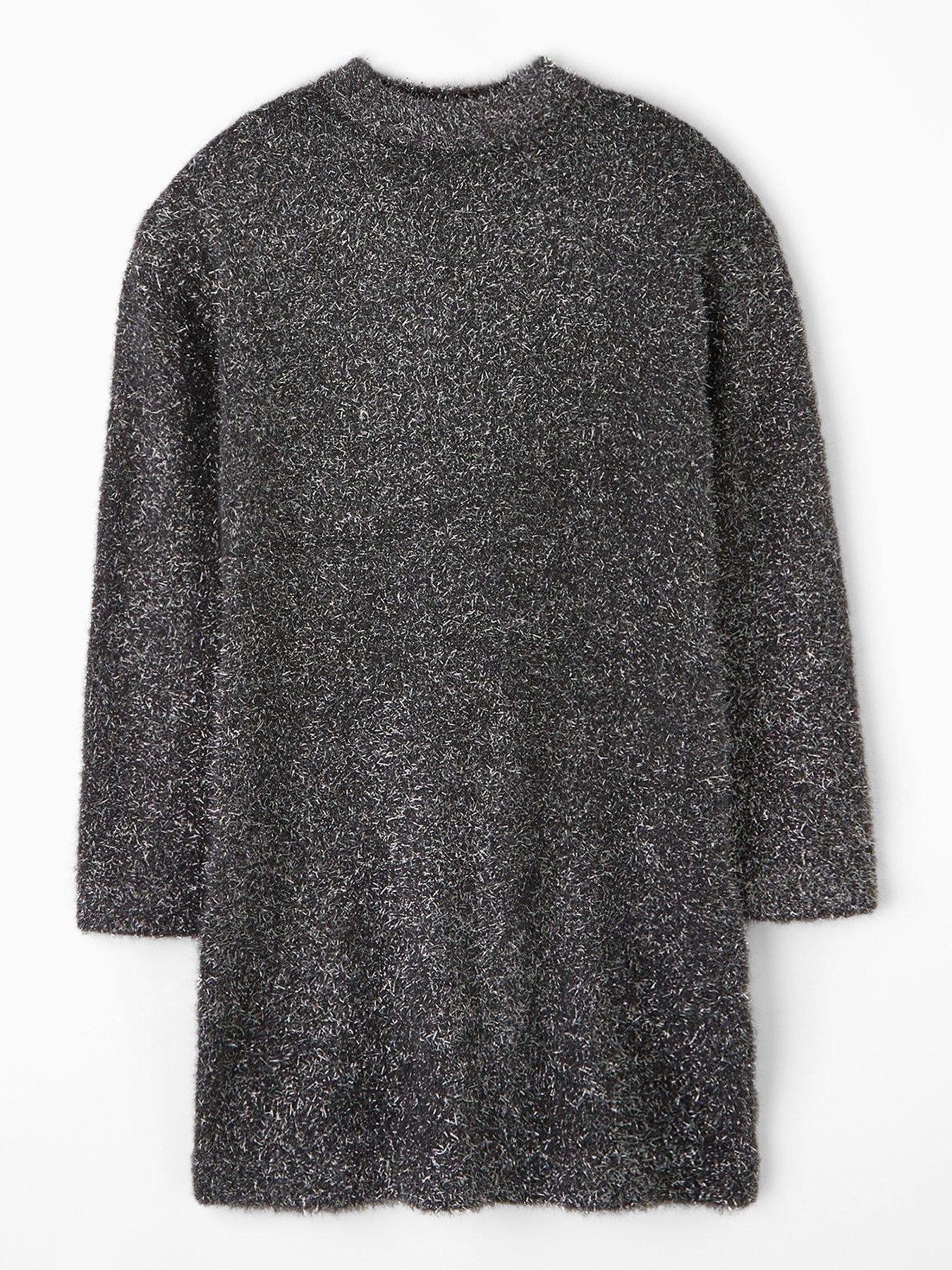 The Very Collection: Girls Knitted Sparkle Dress - Grey
