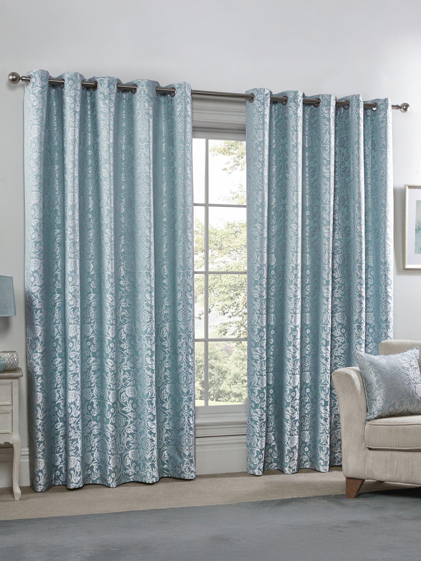 Image 1 of 5 of Very Home &nbsp;Floral Lined Eyelet Curtains&nbsp;