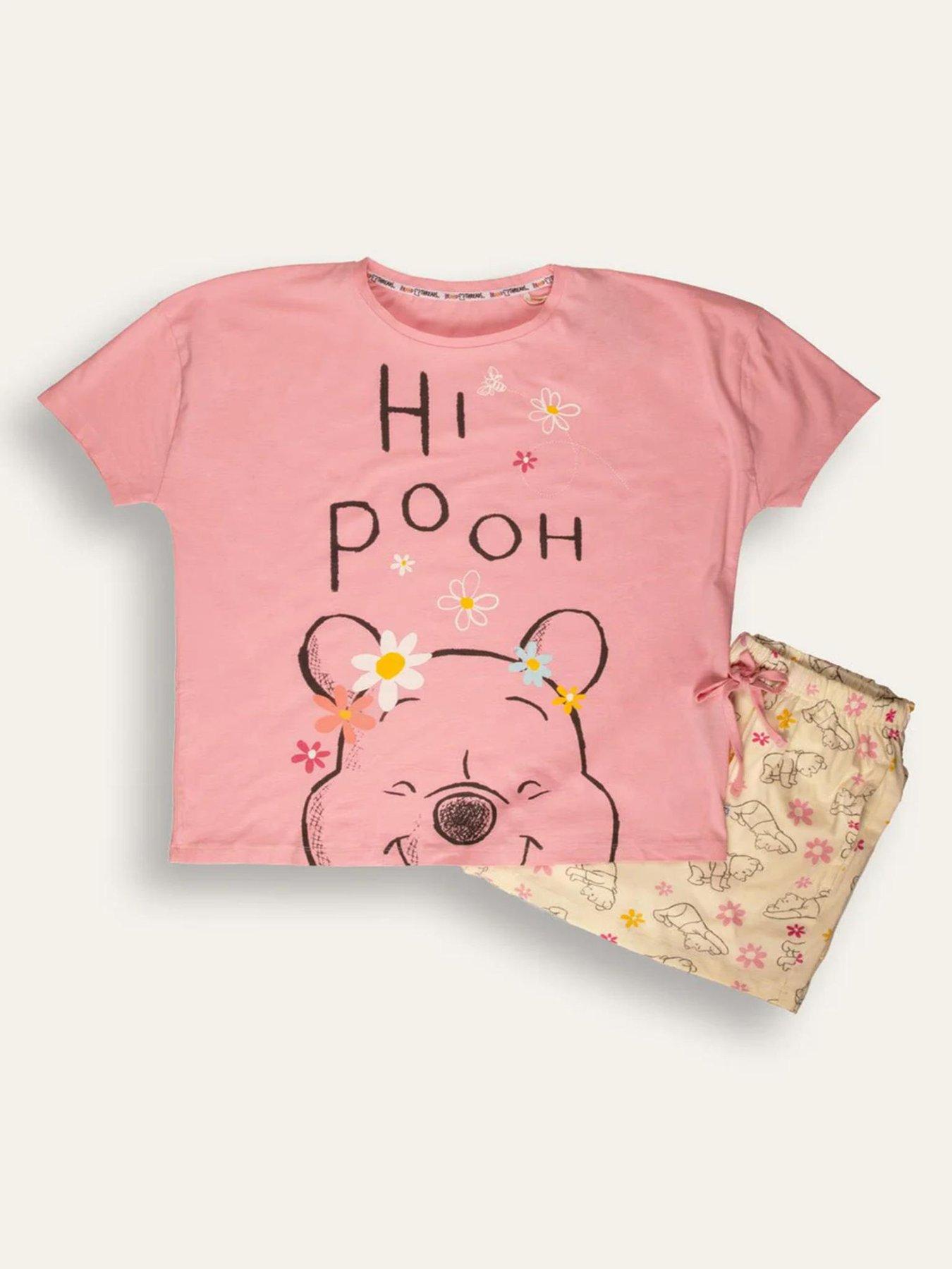undefined Ladies Winnie The Pooh Short Pyjama Set - Pink