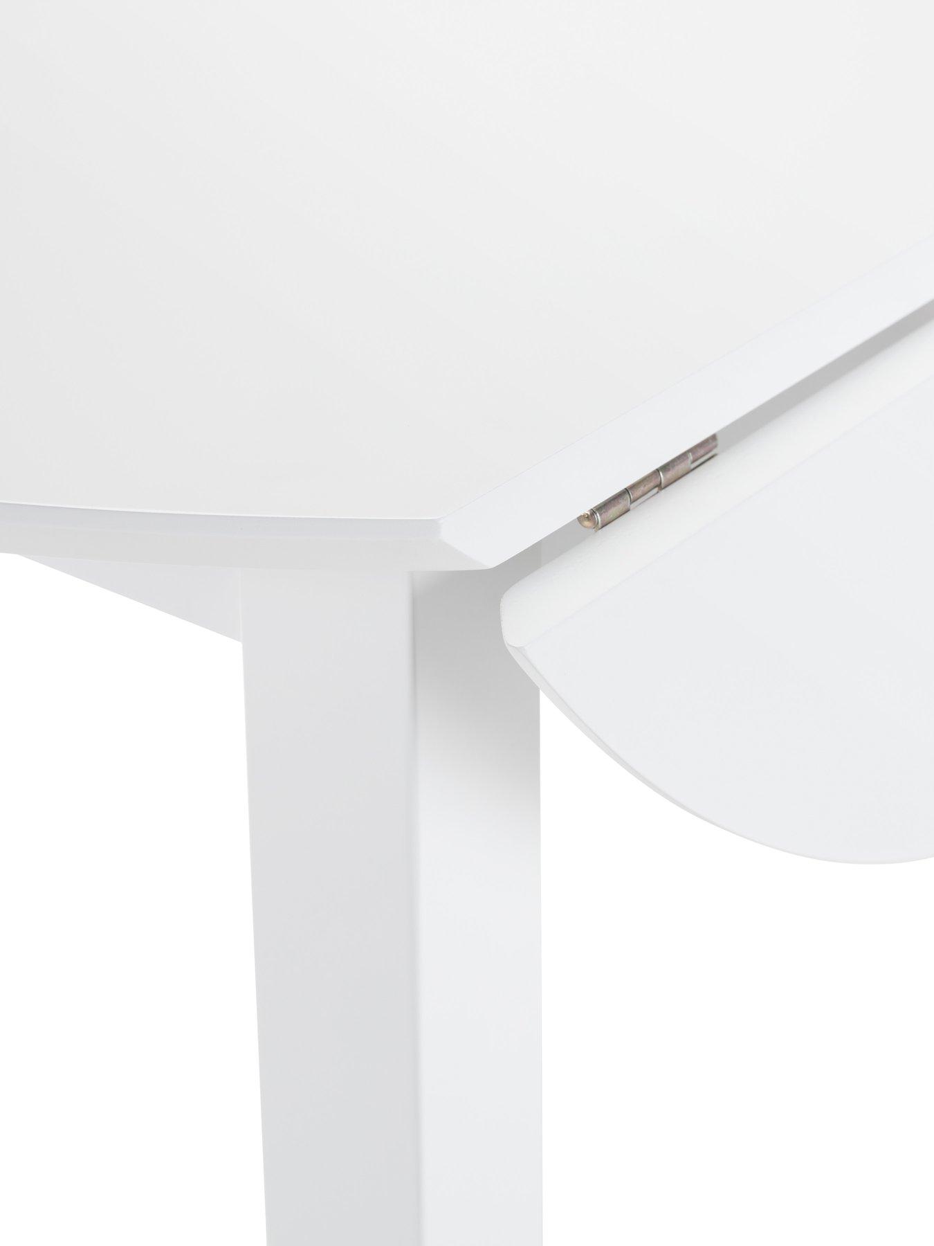 Image 6 of 6 of Julian Bowen Coast Dropleaf Table with&nbsp;Chair Options - White