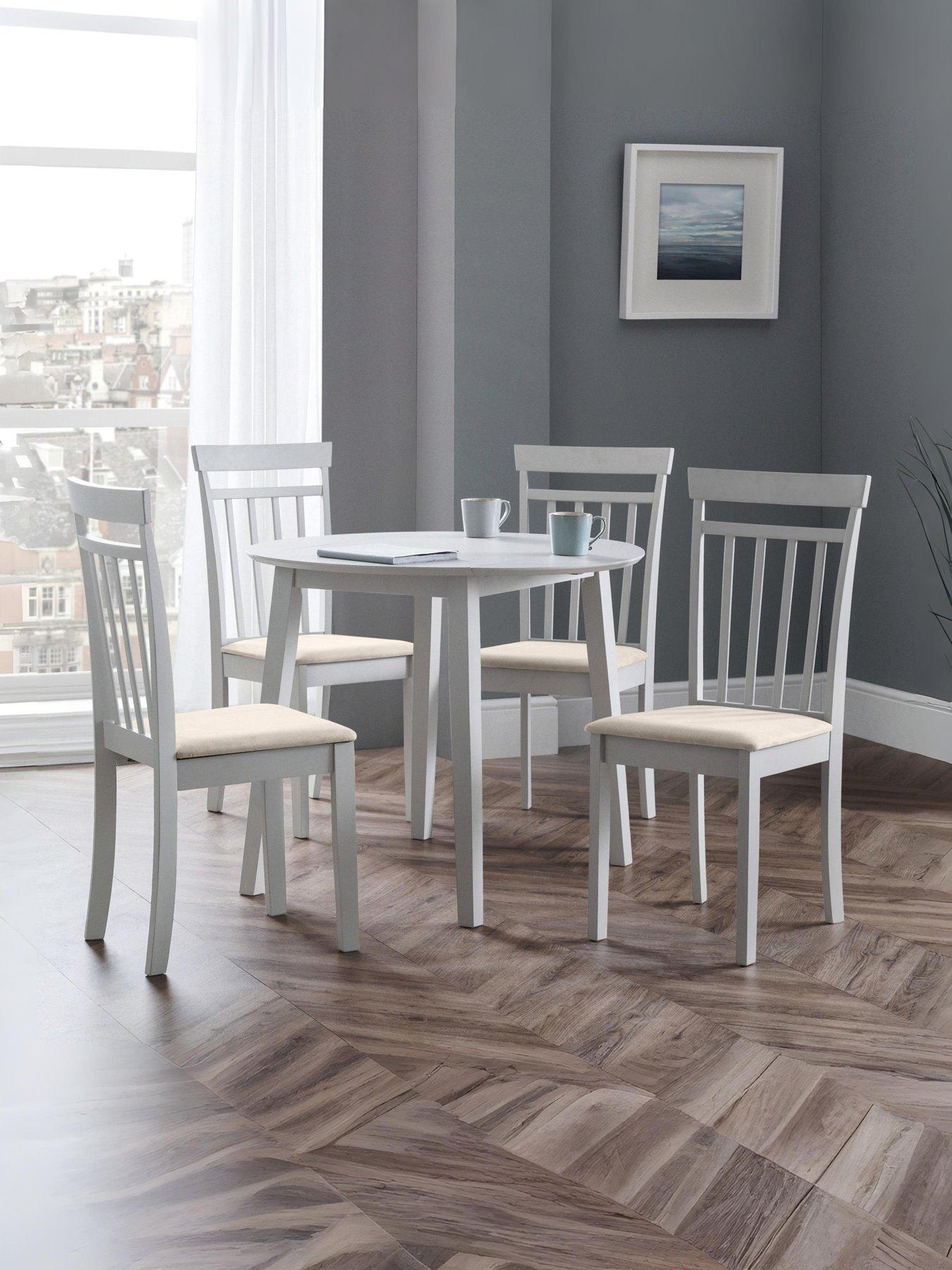 undefined Coast Dropleaf Table & 4 Chairs - Grey