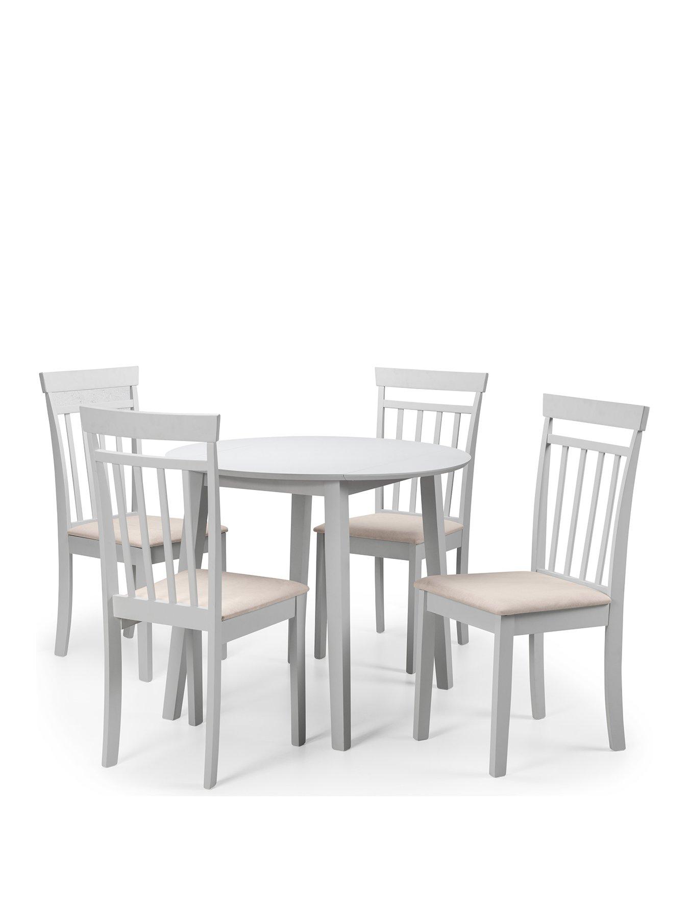 Image 2 of 6 of Julian Bowen Coast Dropleaf Table with&nbsp;Chair Options - Grey