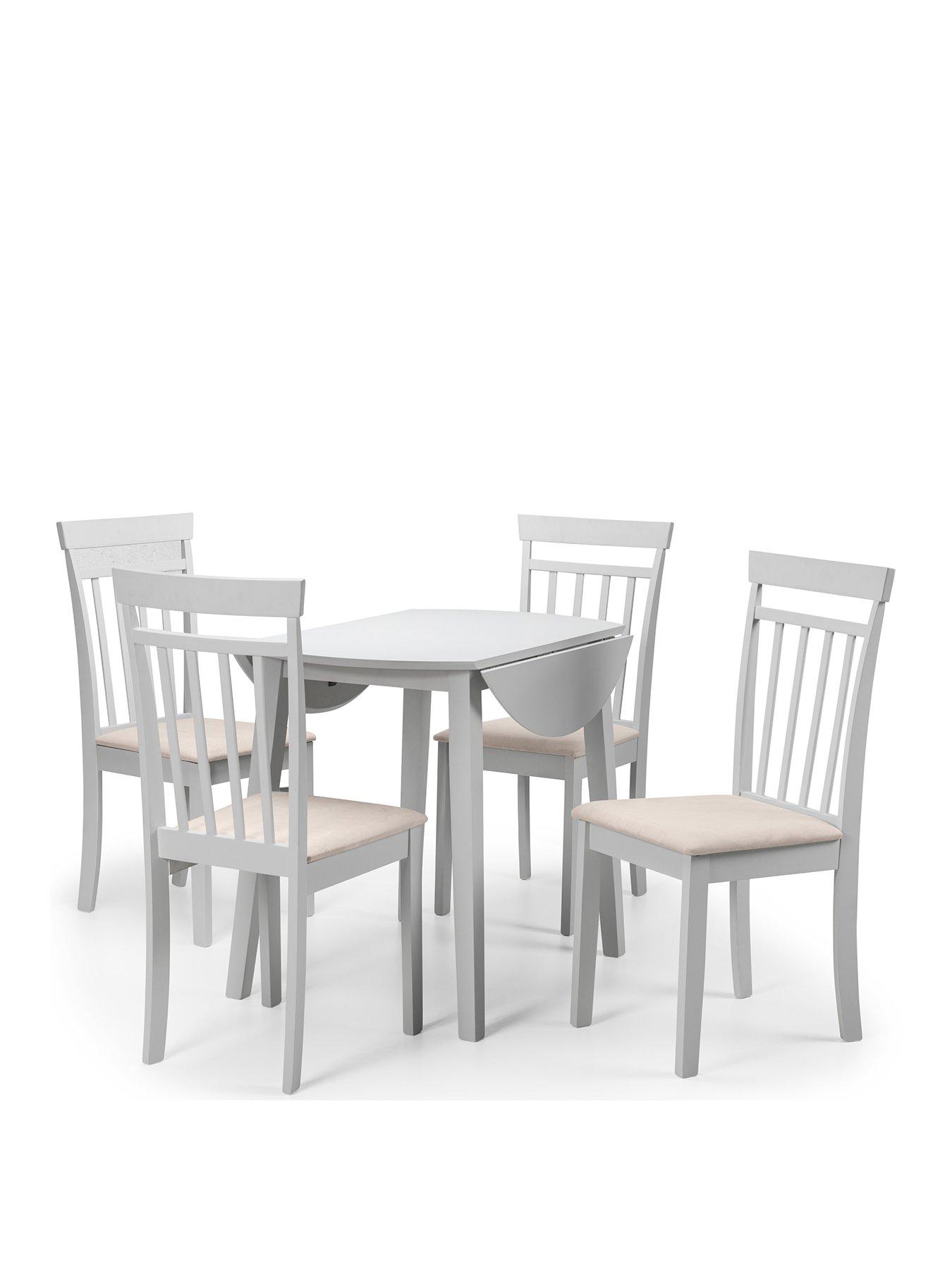 Image 3 of 6 of Julian Bowen Coast Dropleaf Table with&nbsp;Chair Options - Grey