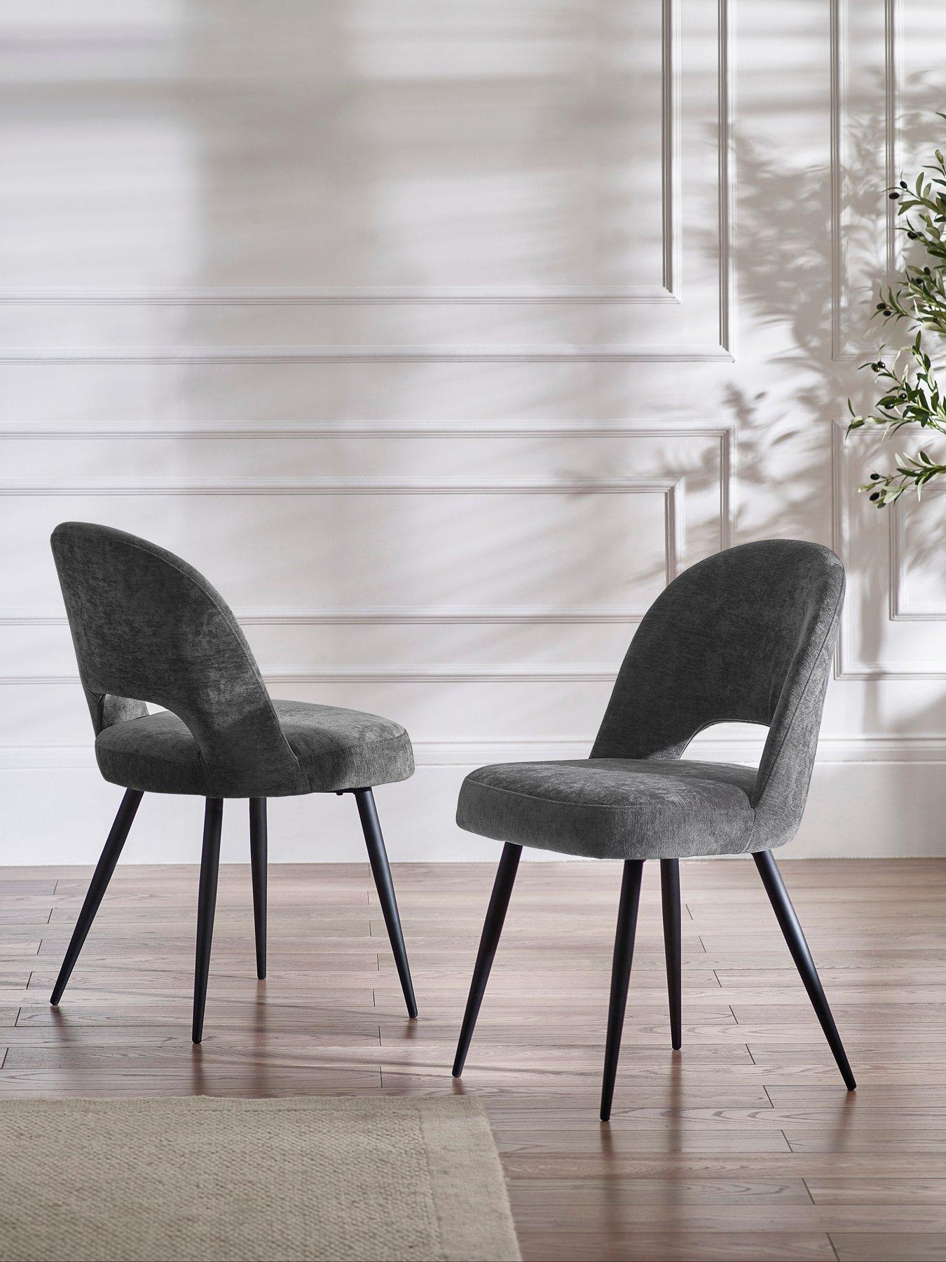 undefined Set Of 2 Ella Dining Chairs - Onyx