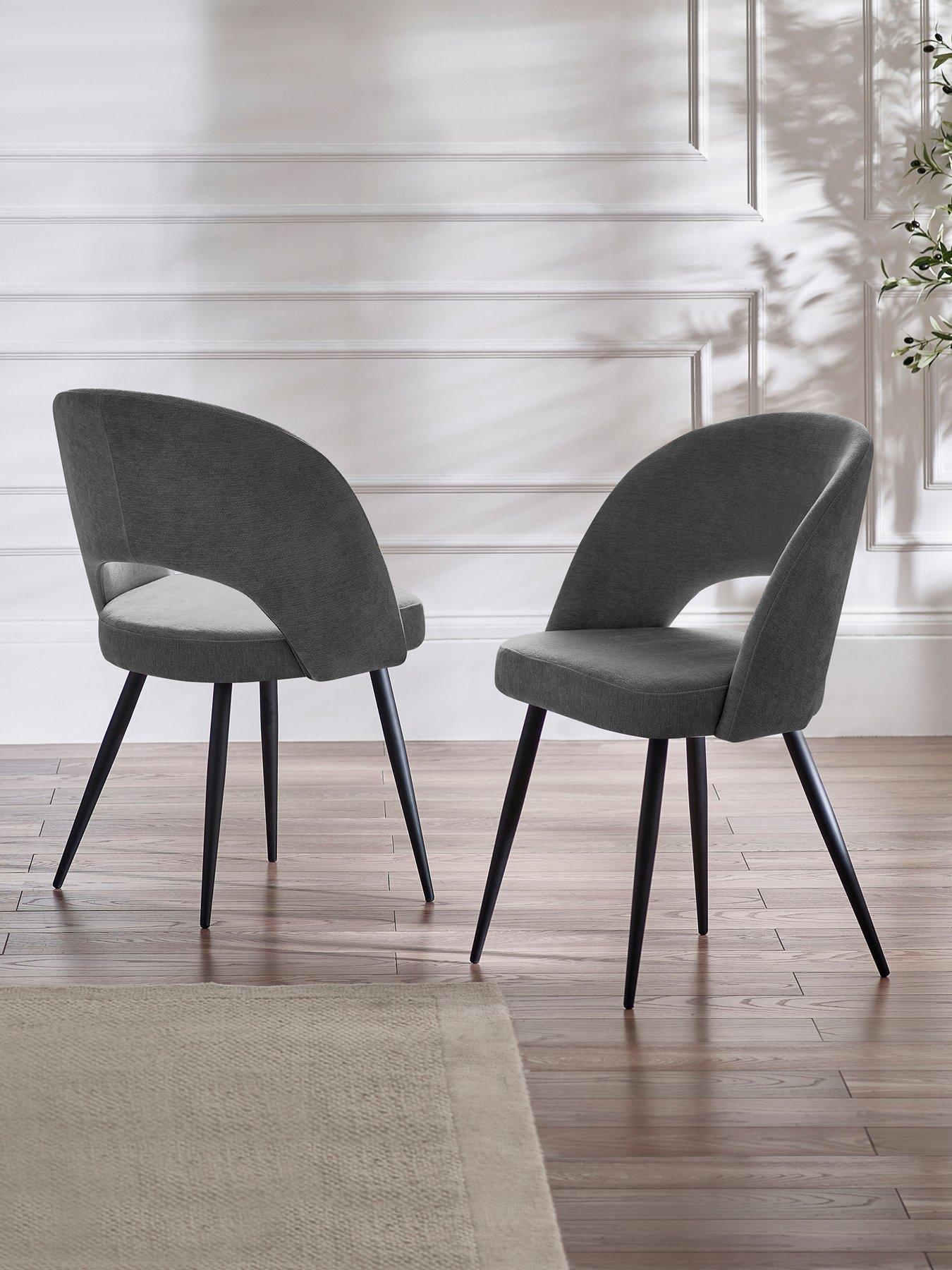 undefined Set Of 2 Ella Dining Chairs - Onyx