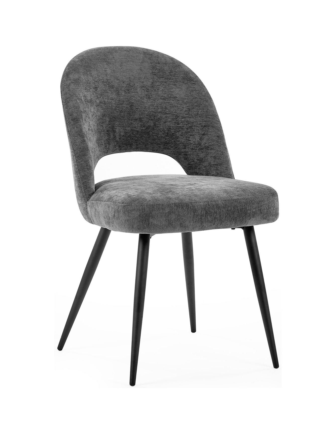 Image 2 of 4 of Julian Bowen Set Of 2 Ella Dining Chairs - Onyx