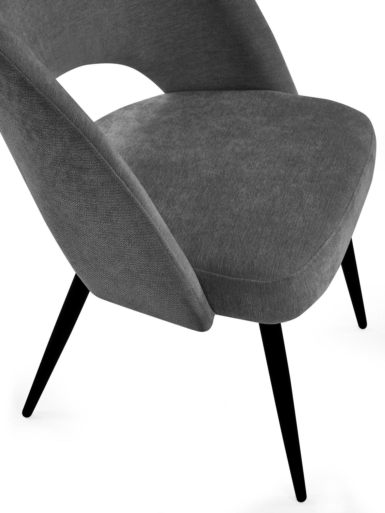 Image 4 of 5 of Julian Bowen Set Of 2 Ella Dining Chairs - Onyx