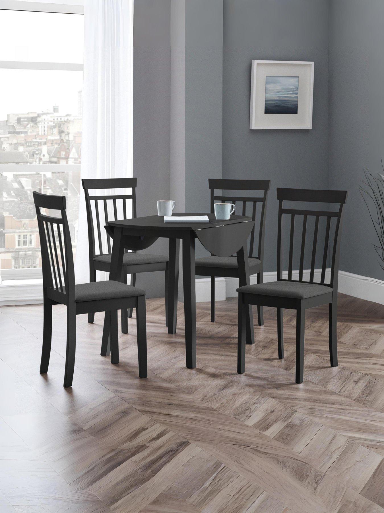undefined Coast Dropleaf Table with Chair Options - Black