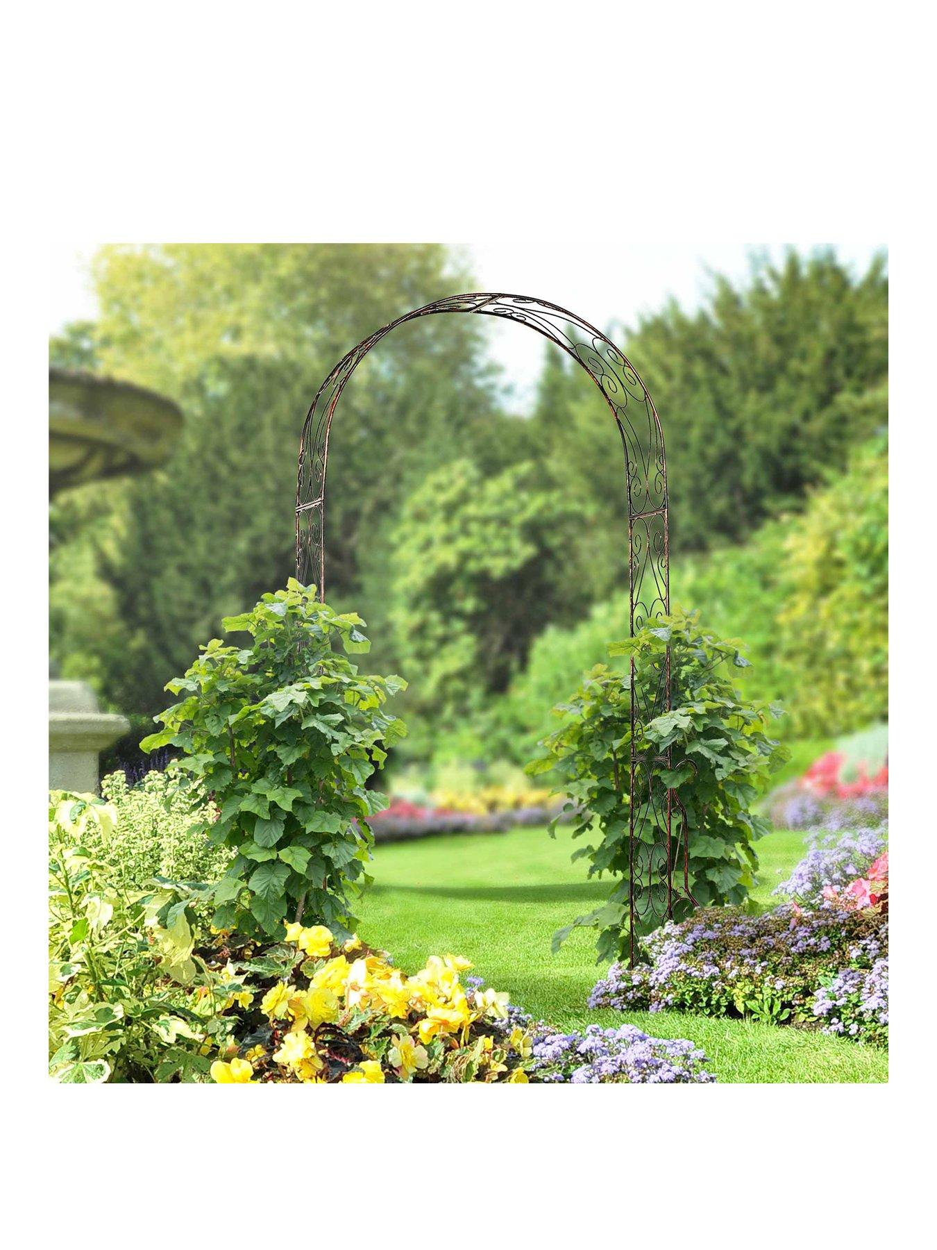 Image 2 of 7 of OutSunny Metal Garden Arch Trellis,120 x 30 x 226cm