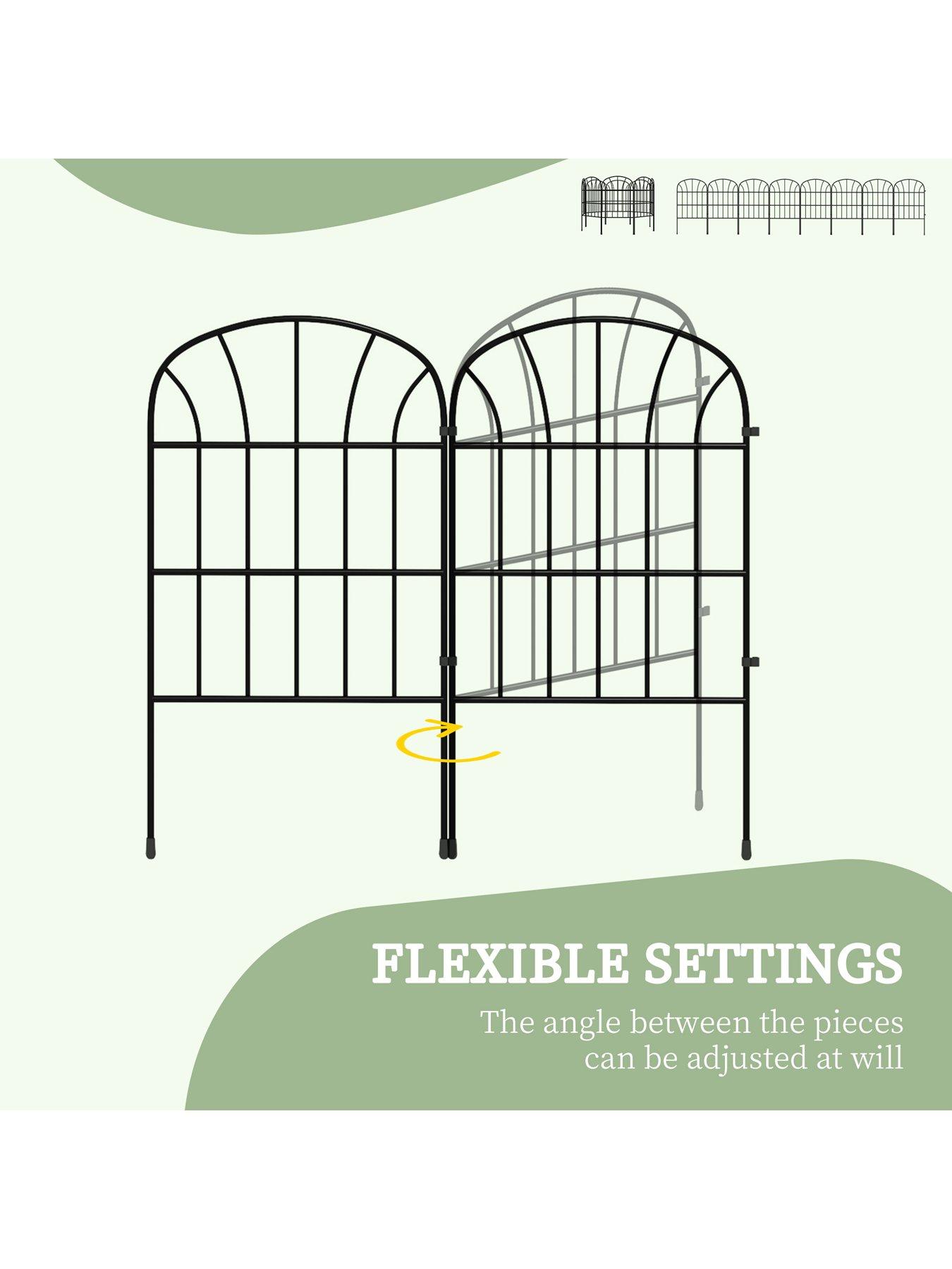 Image 4 of 7 of OutSunny Decoration Garden Fence, 24in x 8.7ft