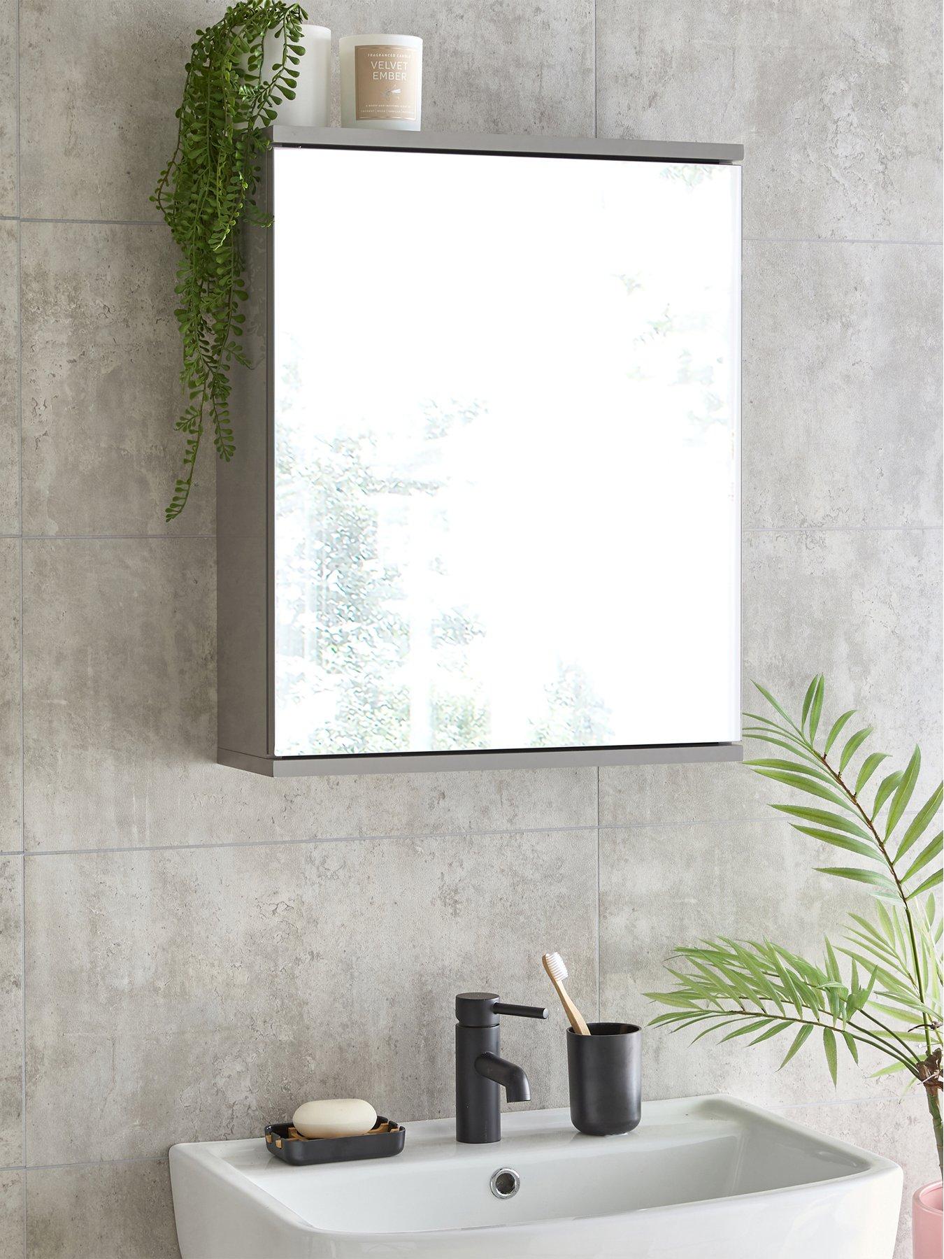 Very Home Rowan Gloss 1 Door Mirror Cabinet - FSC® Certified