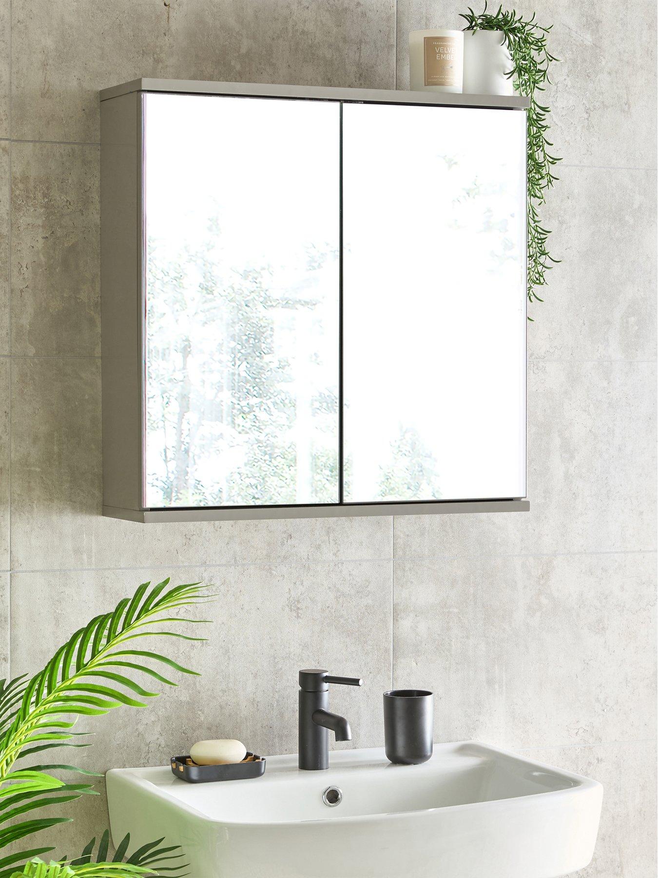 Very Home Rowan Gloss 2 Door Mirror Cabinet - FSC® Certified