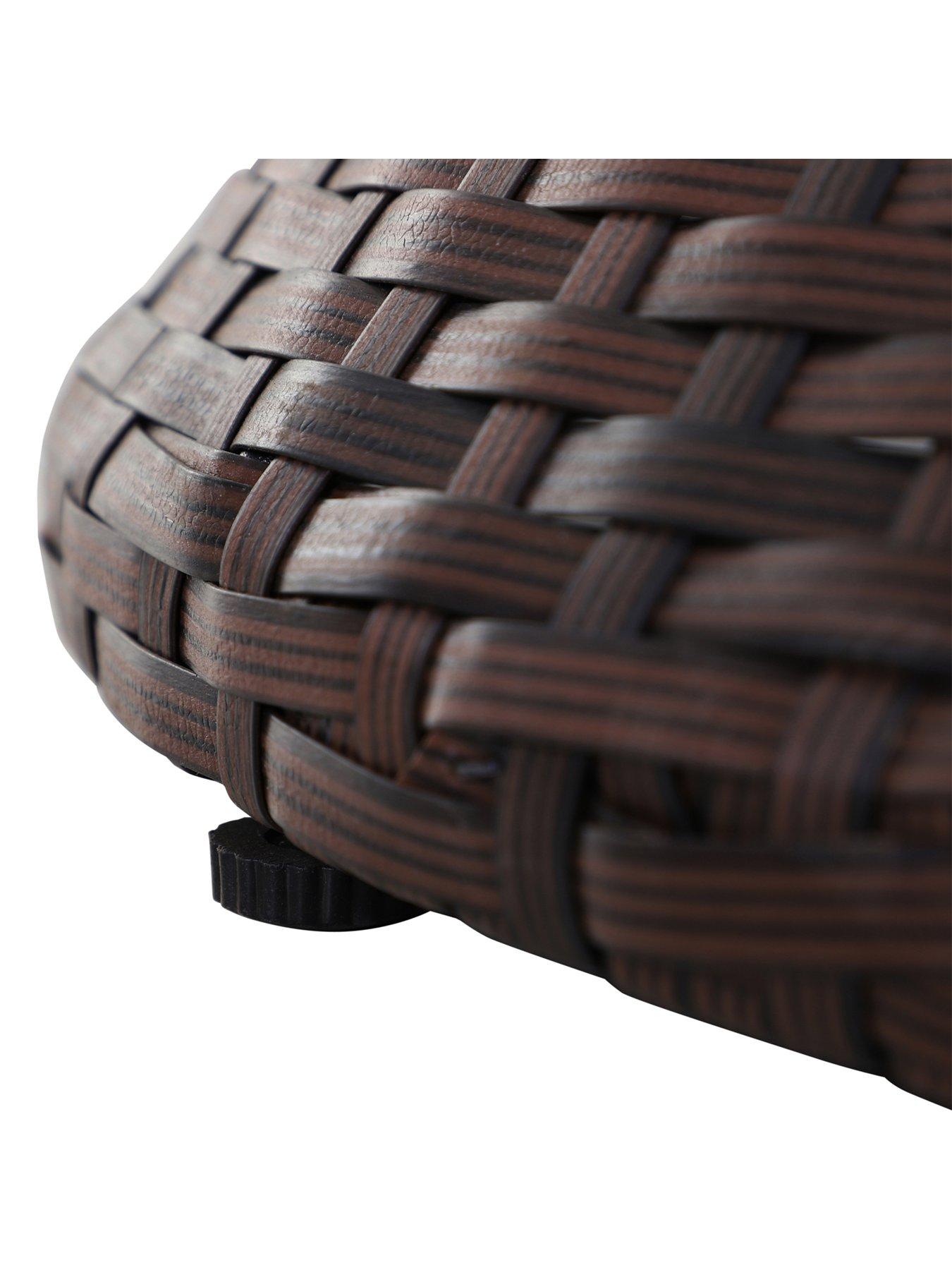 Image 7 of 7 of OutSunny PE Rattan Ice Bucket Table, Brown
