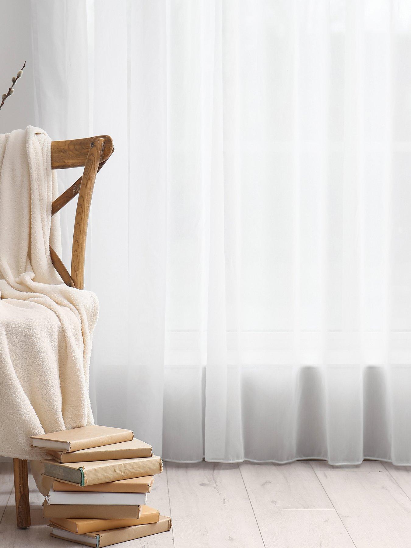 Image 3 of 4 of The Very Collection Lined&nbsp;Voile Eyelet Curtains