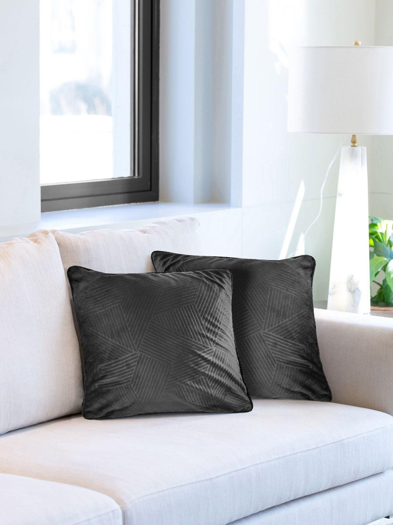 undefined Geo Velvet Filled Cushion Pair