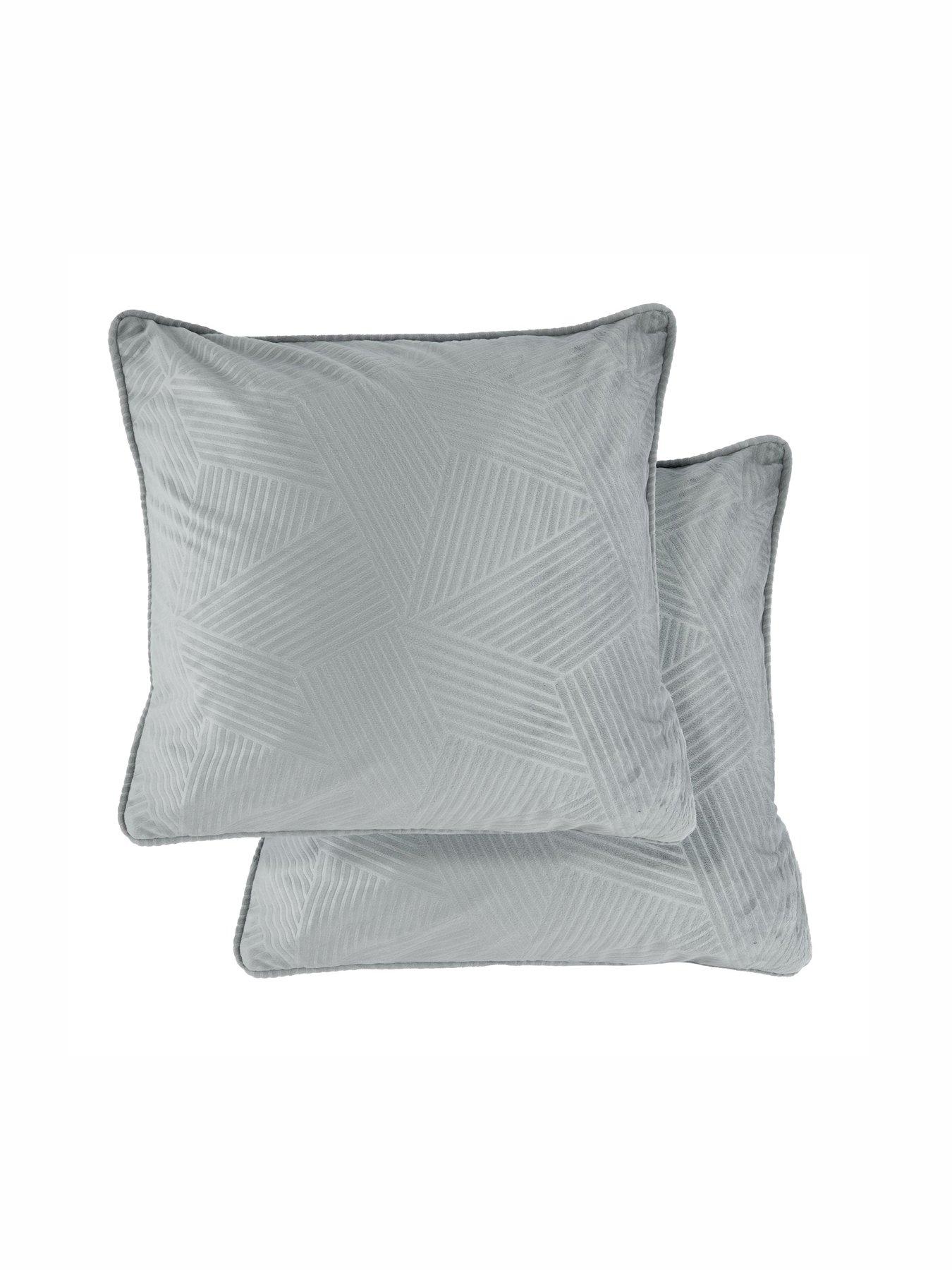 Very Home Geo Velvet Filled Cushion Pair