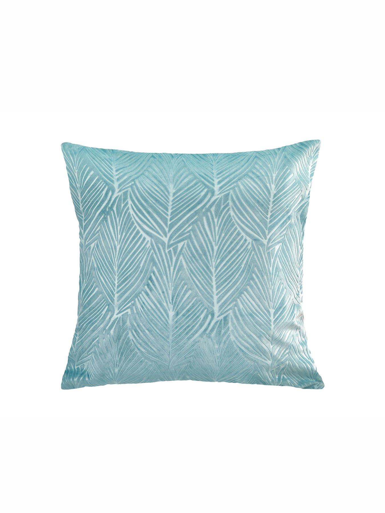 undefined Leaf Embossed Velvet Filled Cushion 43x43cm