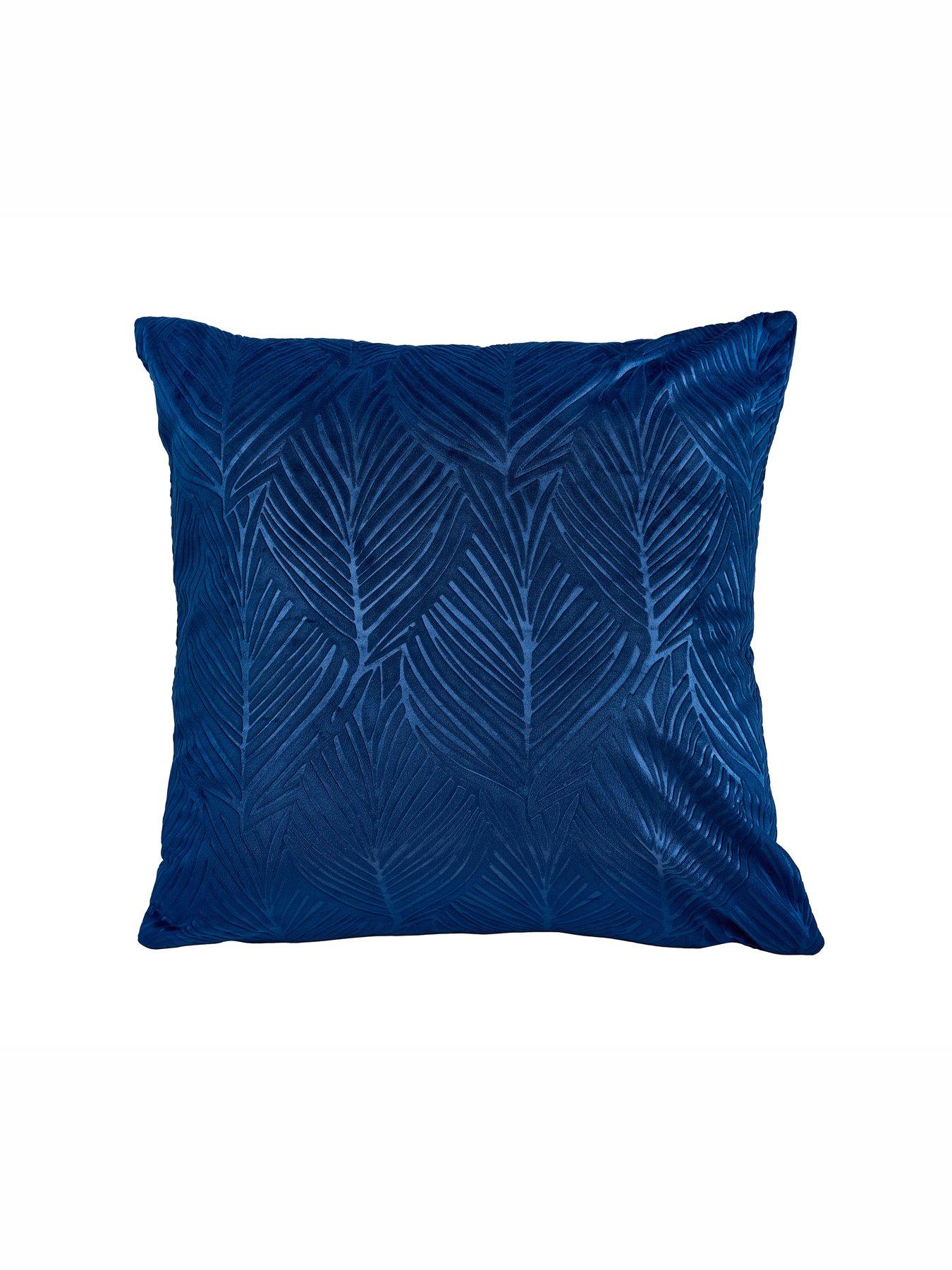 undefined Leaf Embossed Velvet Filled Cushion 43x43cm