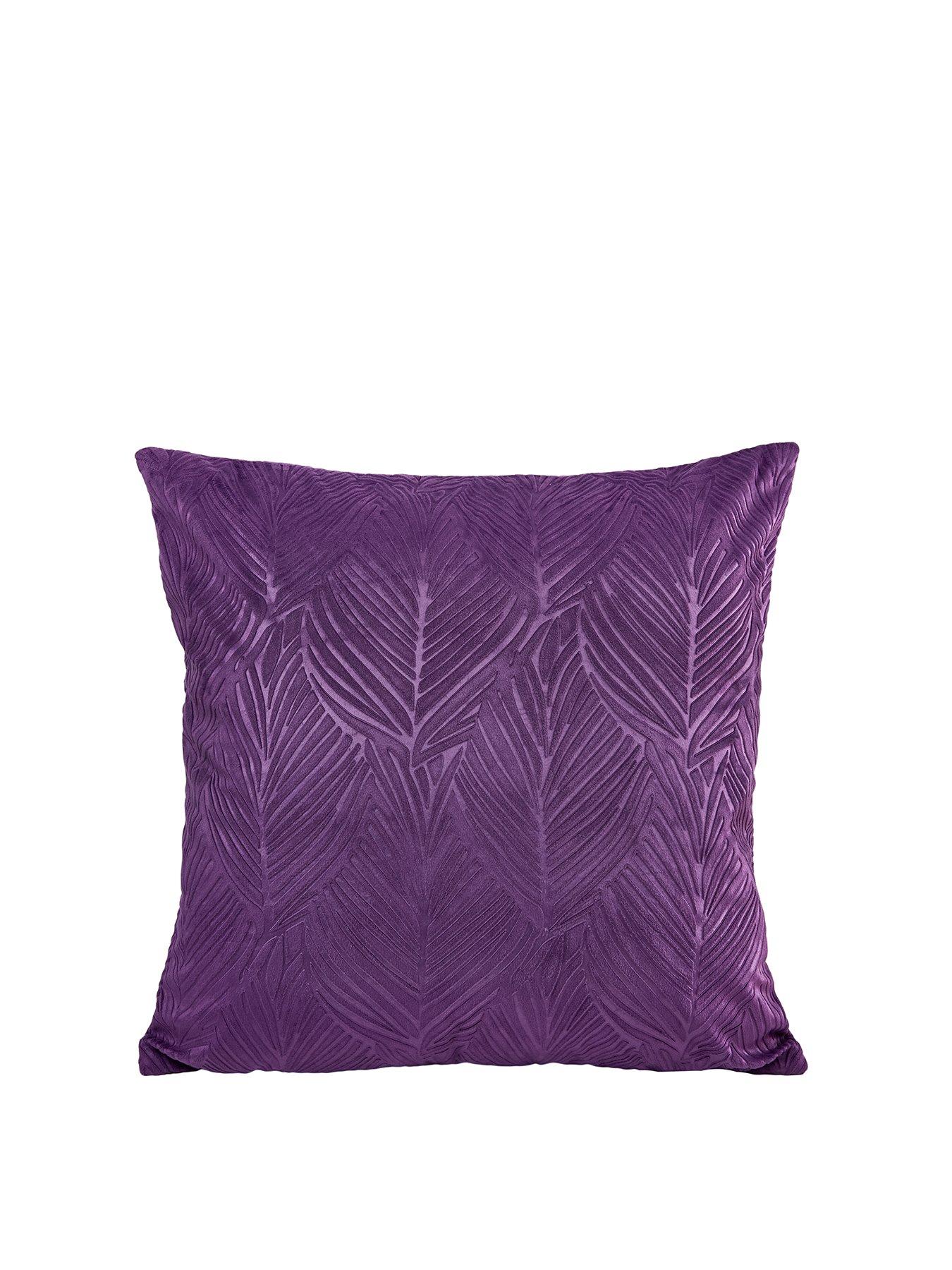 Image 2 of 2 of The Very Collection Leaf Embossed Velvet Filled Cushion 43x43cm