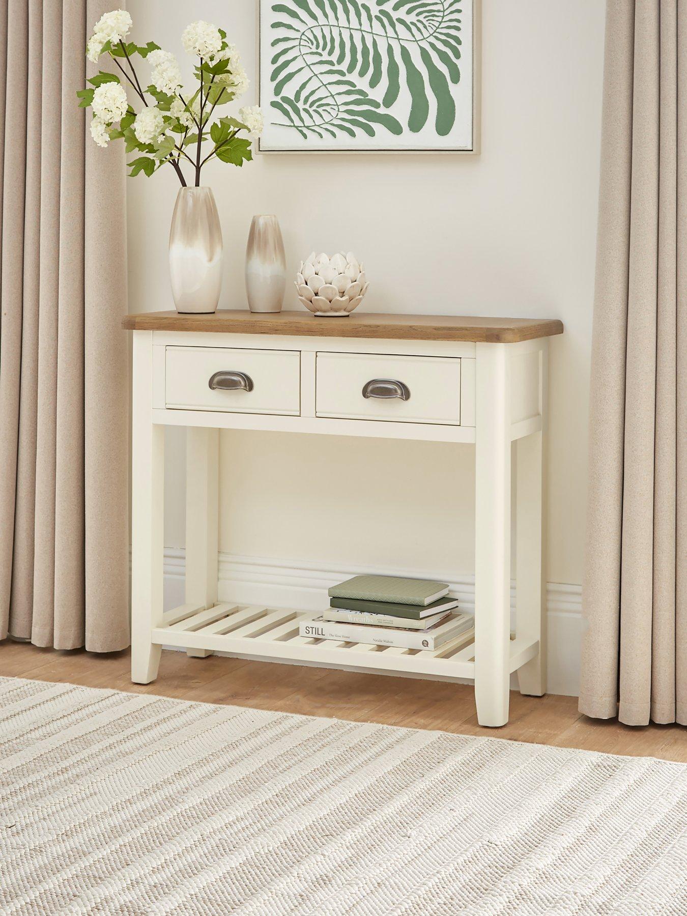 The Very Collection Woodland Console Table - White/Oak | Very