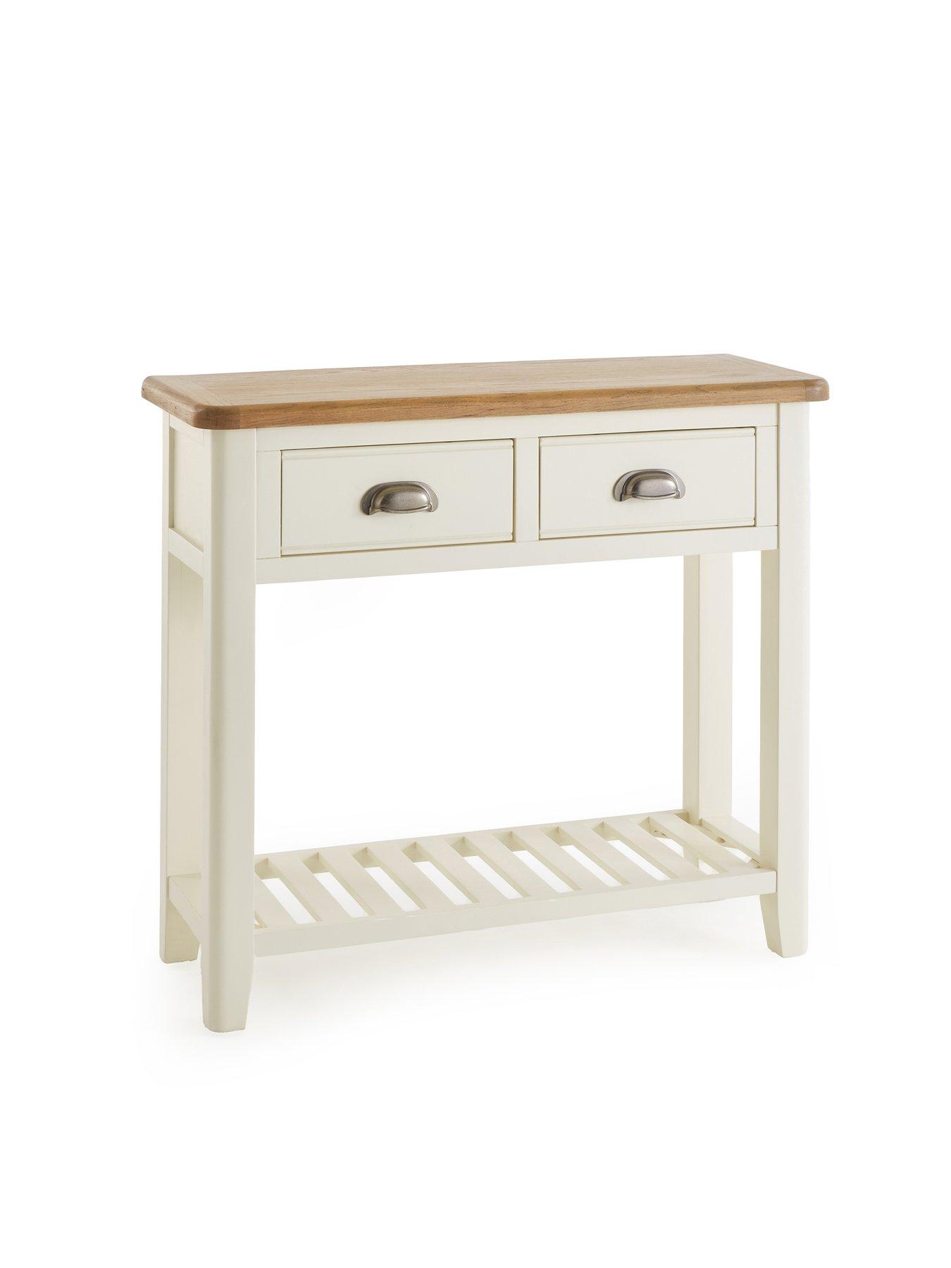 The Very Collection Woodland Console Table - White/Oak | Very