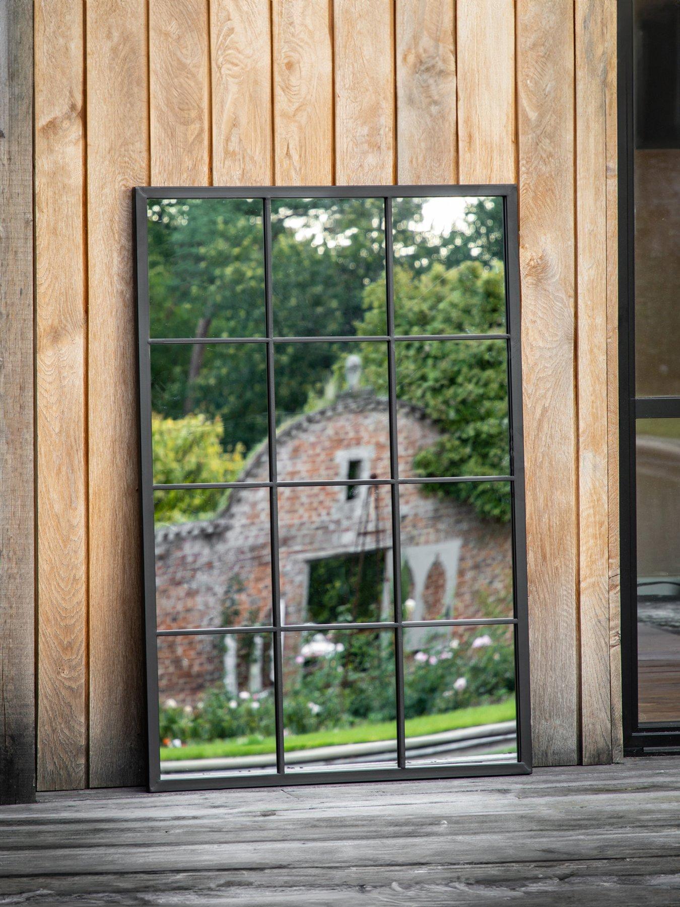 Gallery Direct Darland Outdoor Mirror Black 1200x800mm