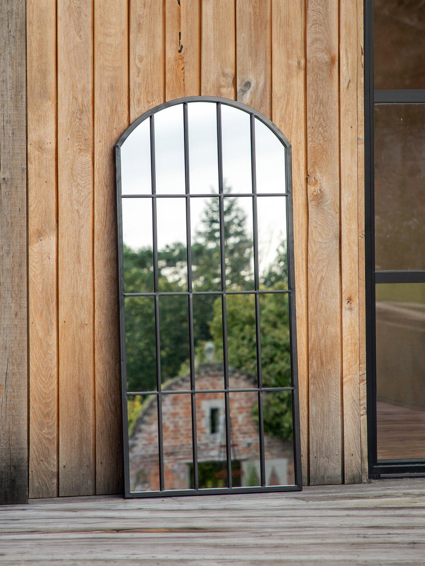 Image 1 of 5 of Gallery Direct Kemsley Outdoor Mirror Black 1400x650mm